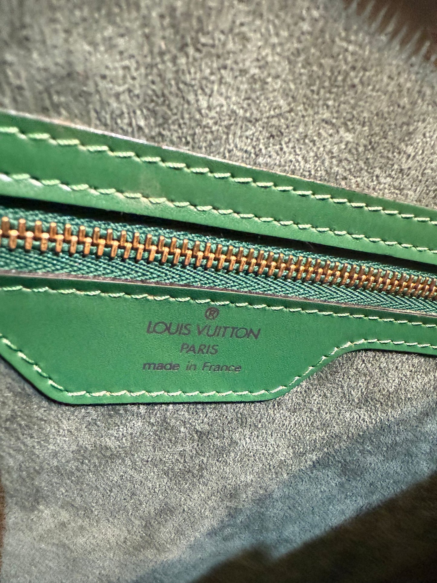 Louis Vuitton Vintage Saint Jacques Poignier Long Epi Borneo Green Tote Bag