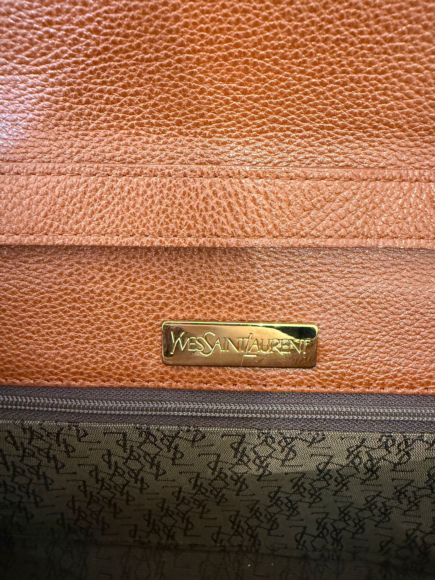 Yves Saint Laurent Vintage Logo Buckle Leather Shoulder Bag