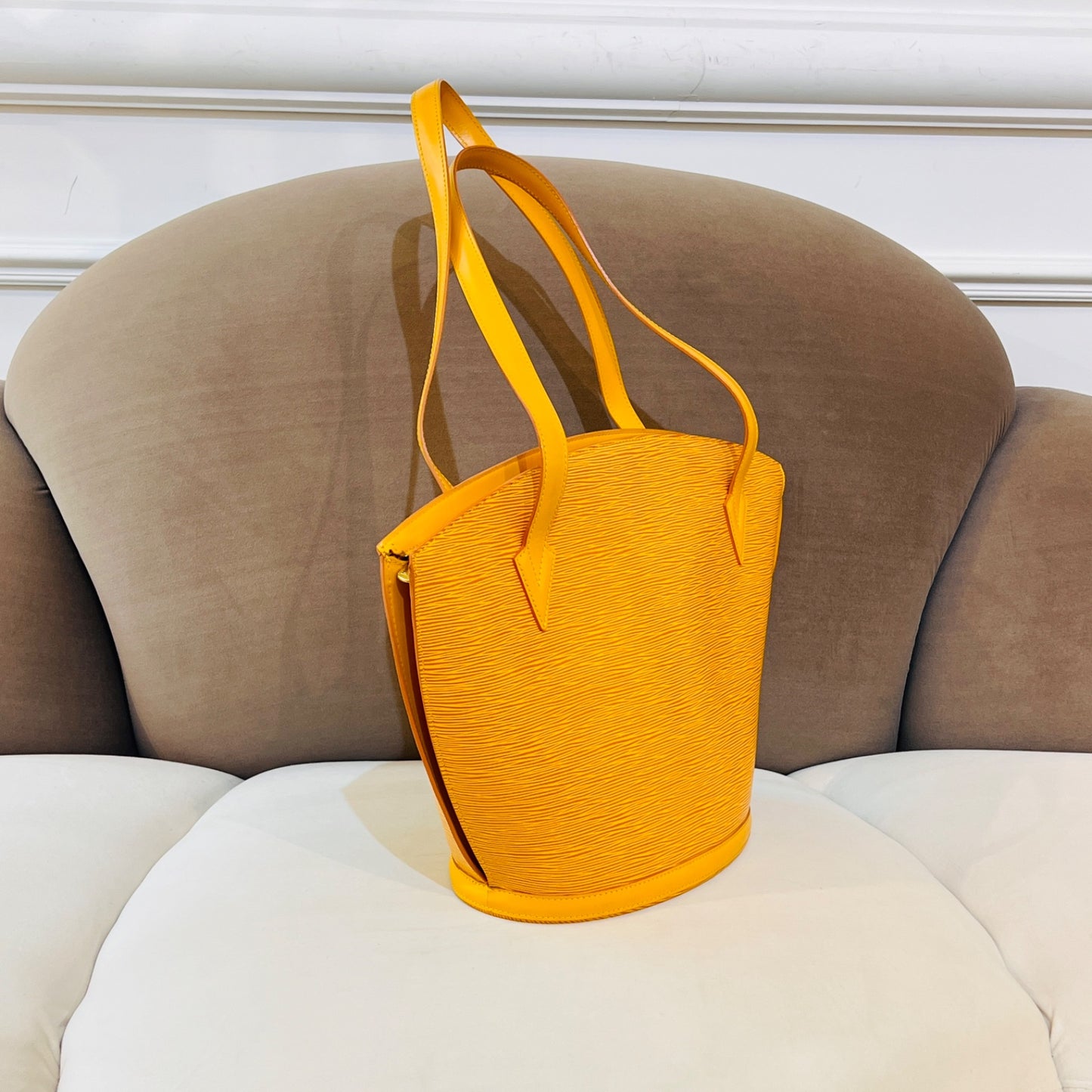 Louis Vuitton Vintage Saint Jacques Shopping Tassili Yellow Epi Leather Tote Bag