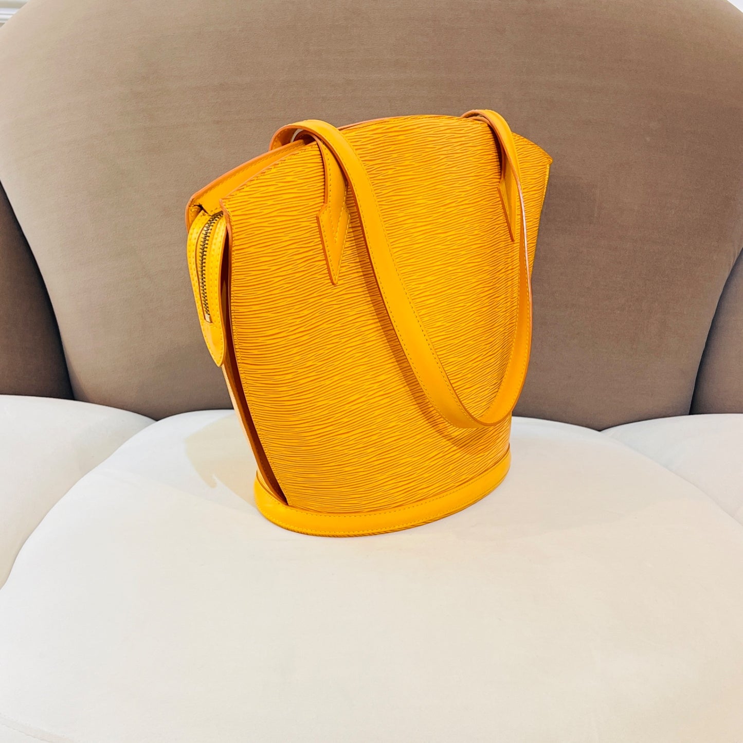 Louis Vuitton Vintage Saint Jacques Shopping Tassili Yellow Epi Leather Tote Bag