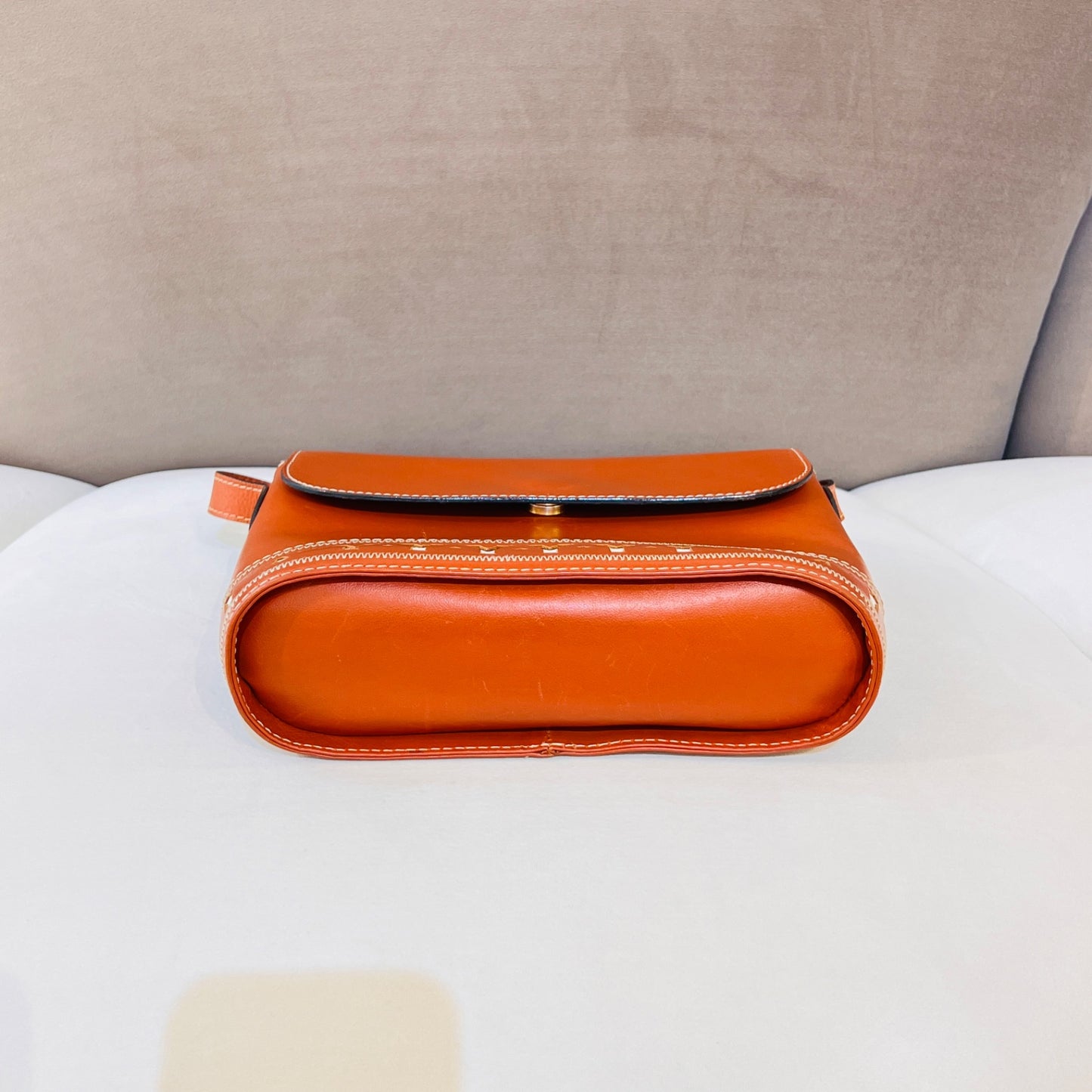 Yves Saint Laurent Vintage Cassandra Y-Line Tan Leather Shoulder Bag