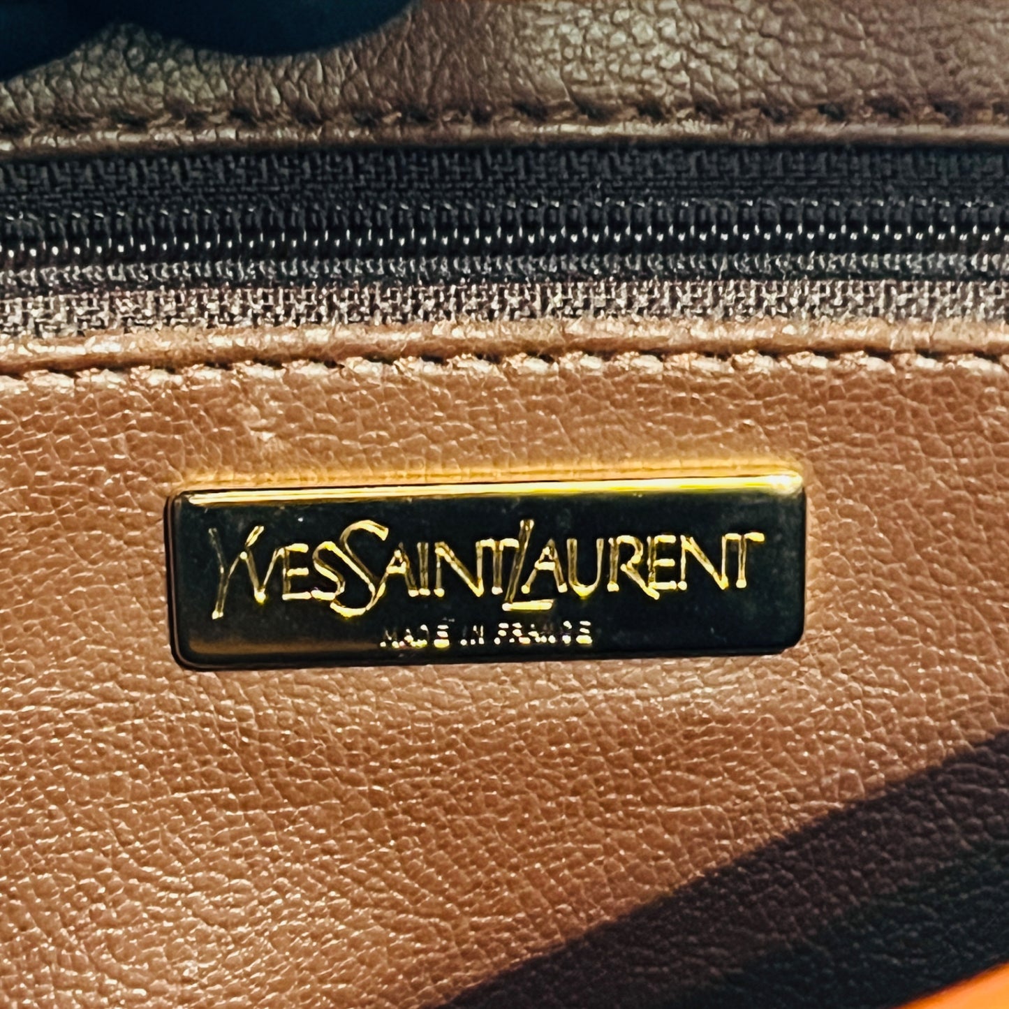 Yves Saint Laurent Vintage Cassandra Y-Line Tan Leather Shoulder Bag