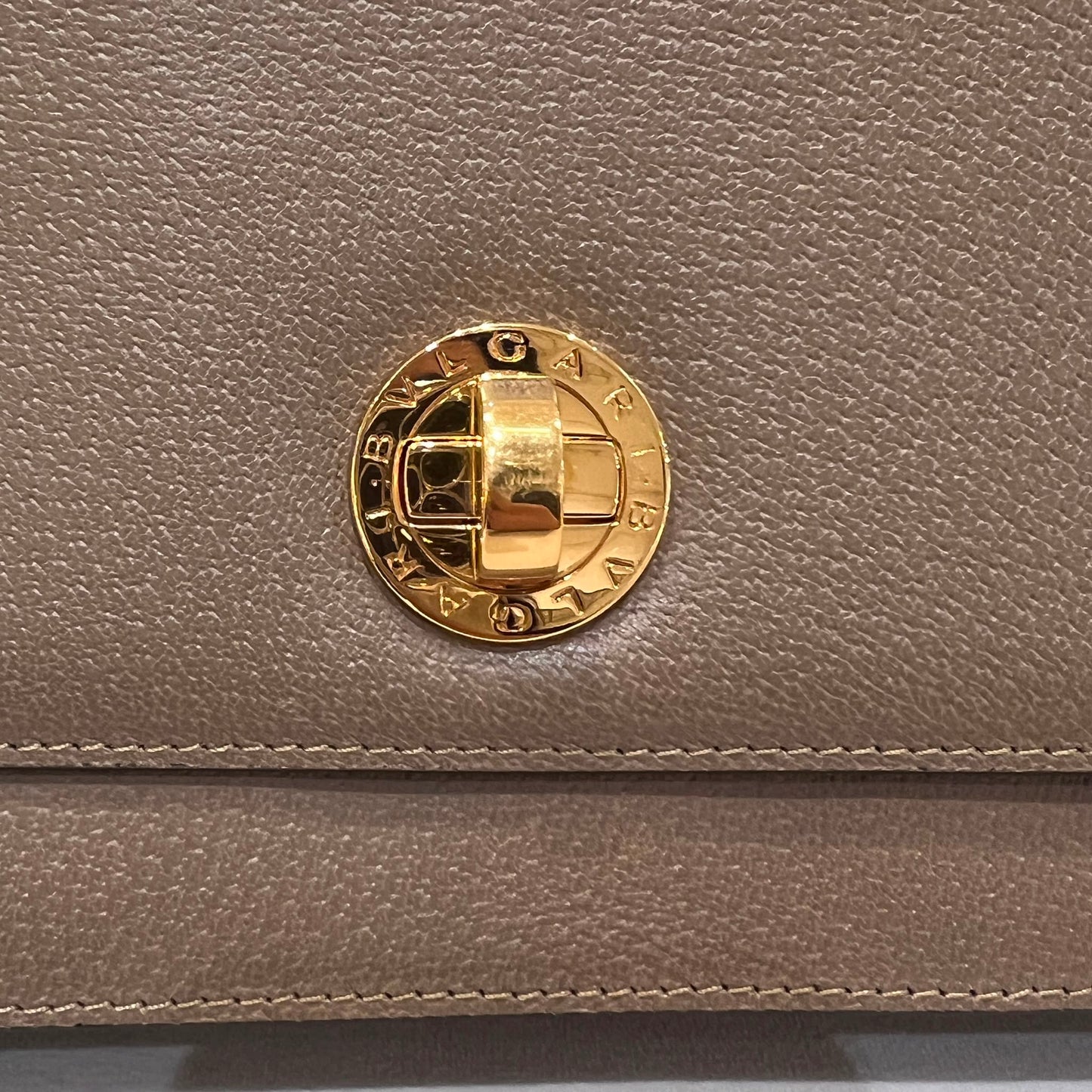 Bvlgari Vintage Grained Leather Shoulder Bag