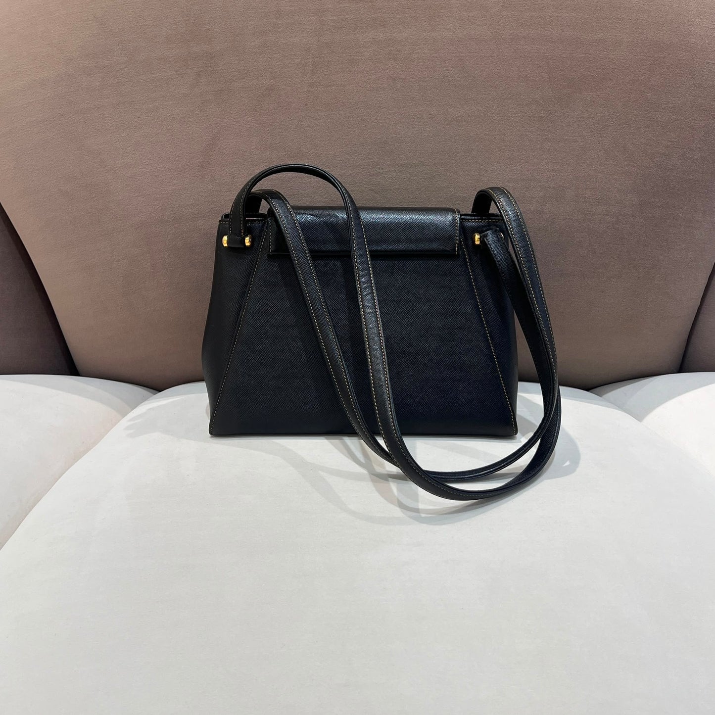 Valentino Garavani Black Leather Tote Bag