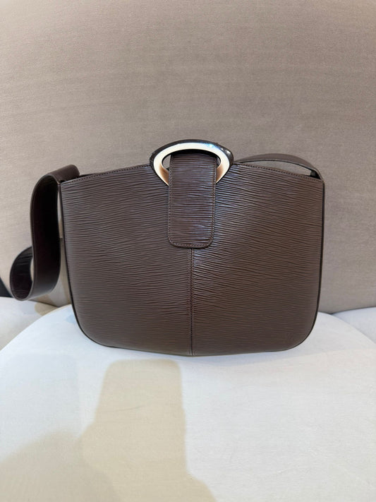 Louis Vuitton Vintage Revi Mocha Epi Leather Shoulder Bag