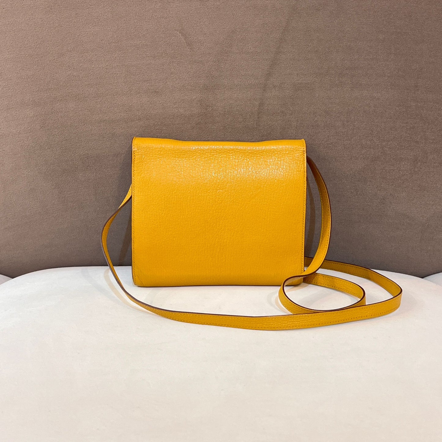 Hermès Click 16 Sun Yellow Leather Shoulder Bag