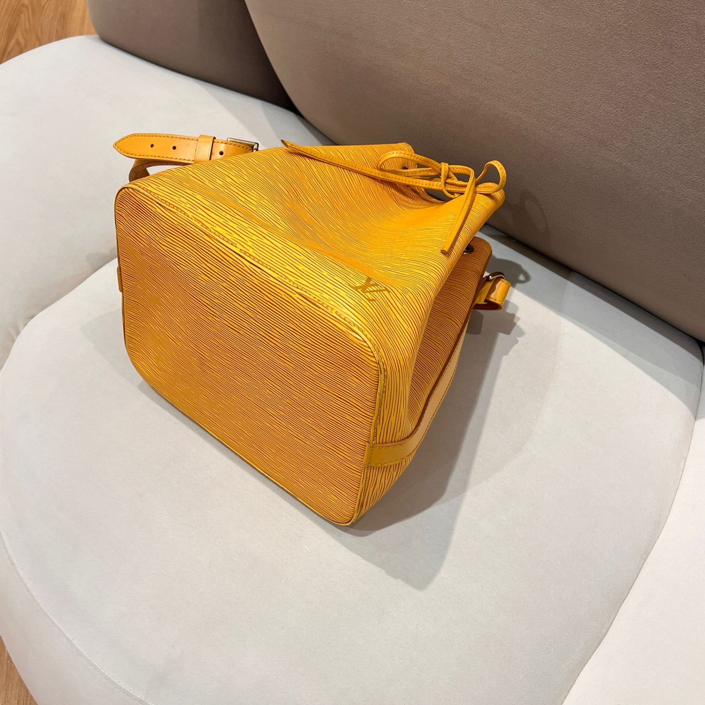 Louis Vuitton Vintage Epi Petit Noe Yellow Leather Shoulder Bag
