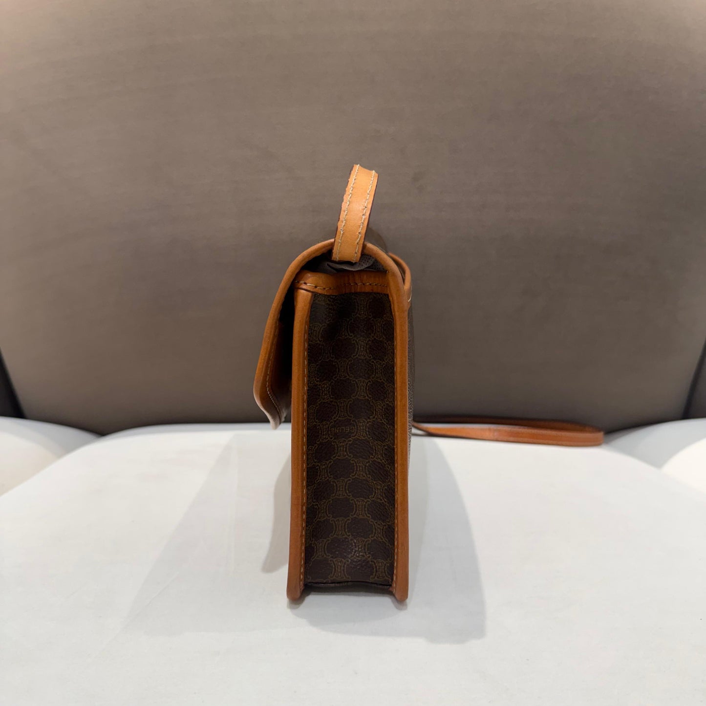 Celine Vintage Macadam Canvas Shoulder Bag