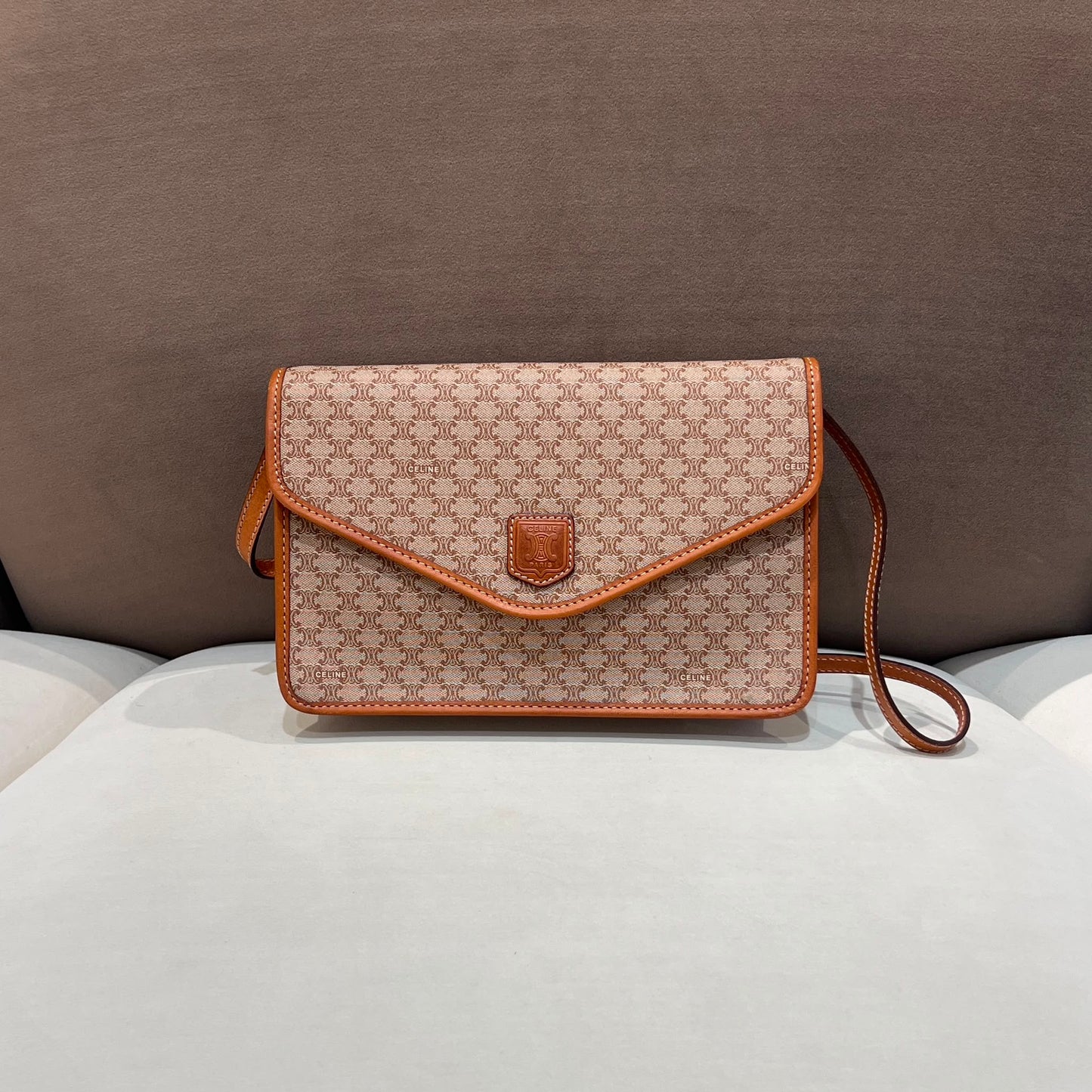 Celine Vintage Macadam Monogram Canvas Shoulder Bag