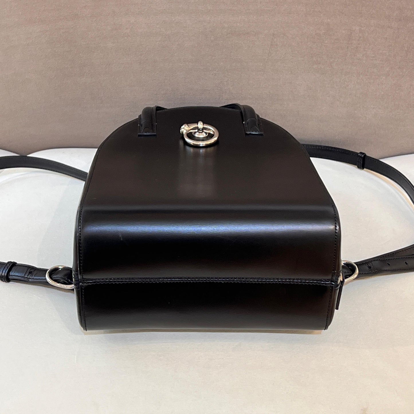 Cartier Vintage Panther Black Leather Backpack