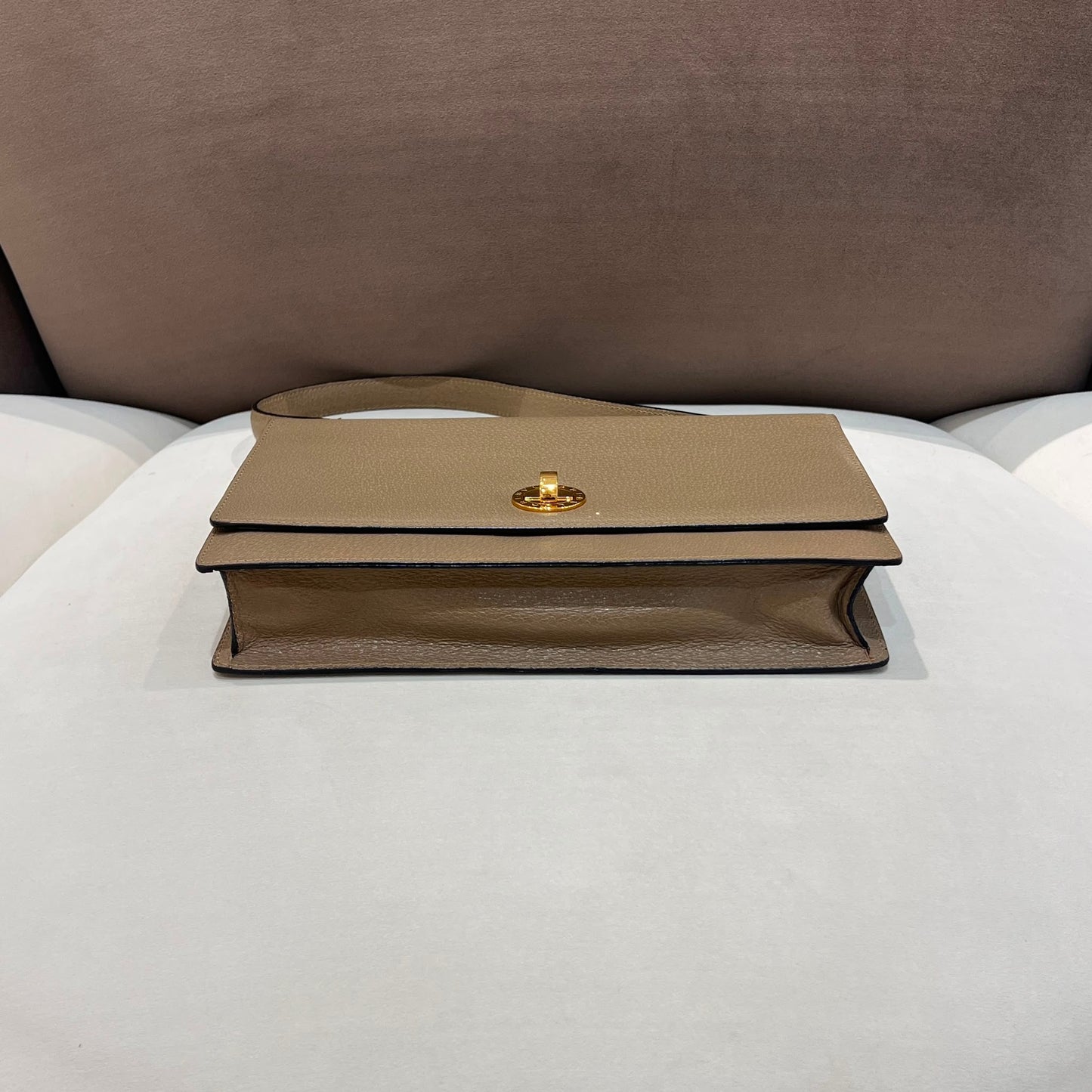 Bvlgari Vintage Grained Leather Shoulder Bag
