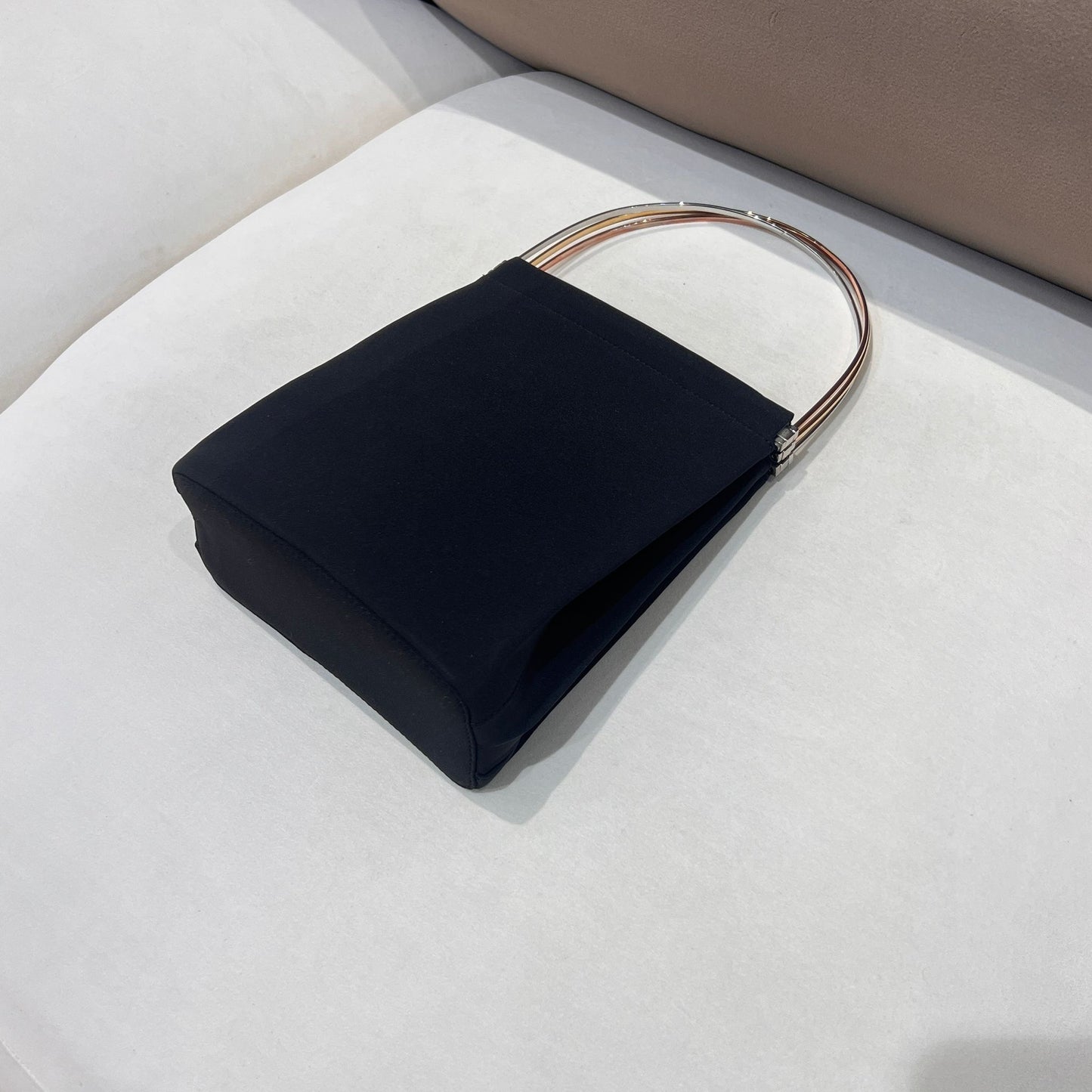 Cartier Vintage Trinity Black Cotton Bucket Handbag