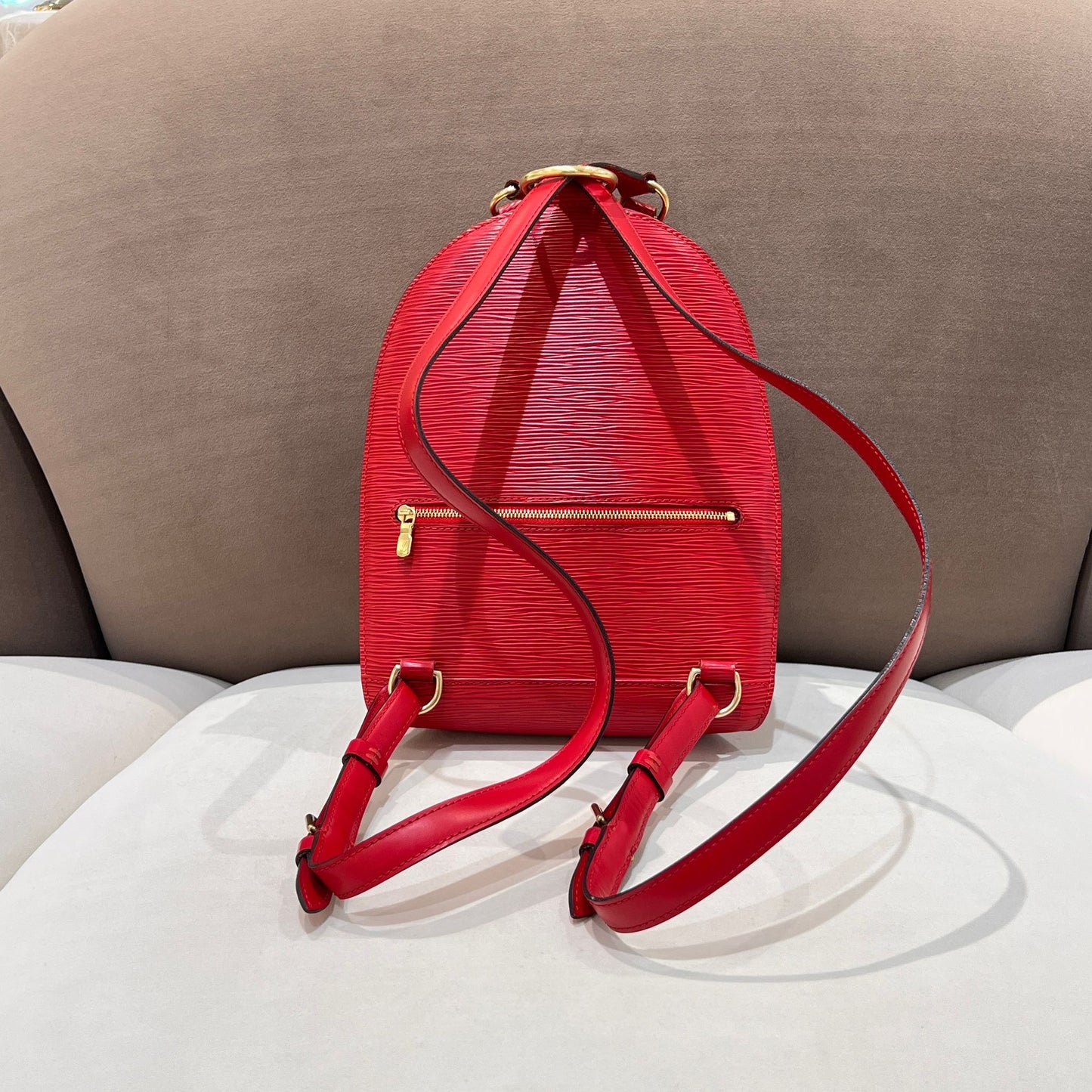 Louis Vuitton Vintage Epi Mabillon Castilian Red Backpack