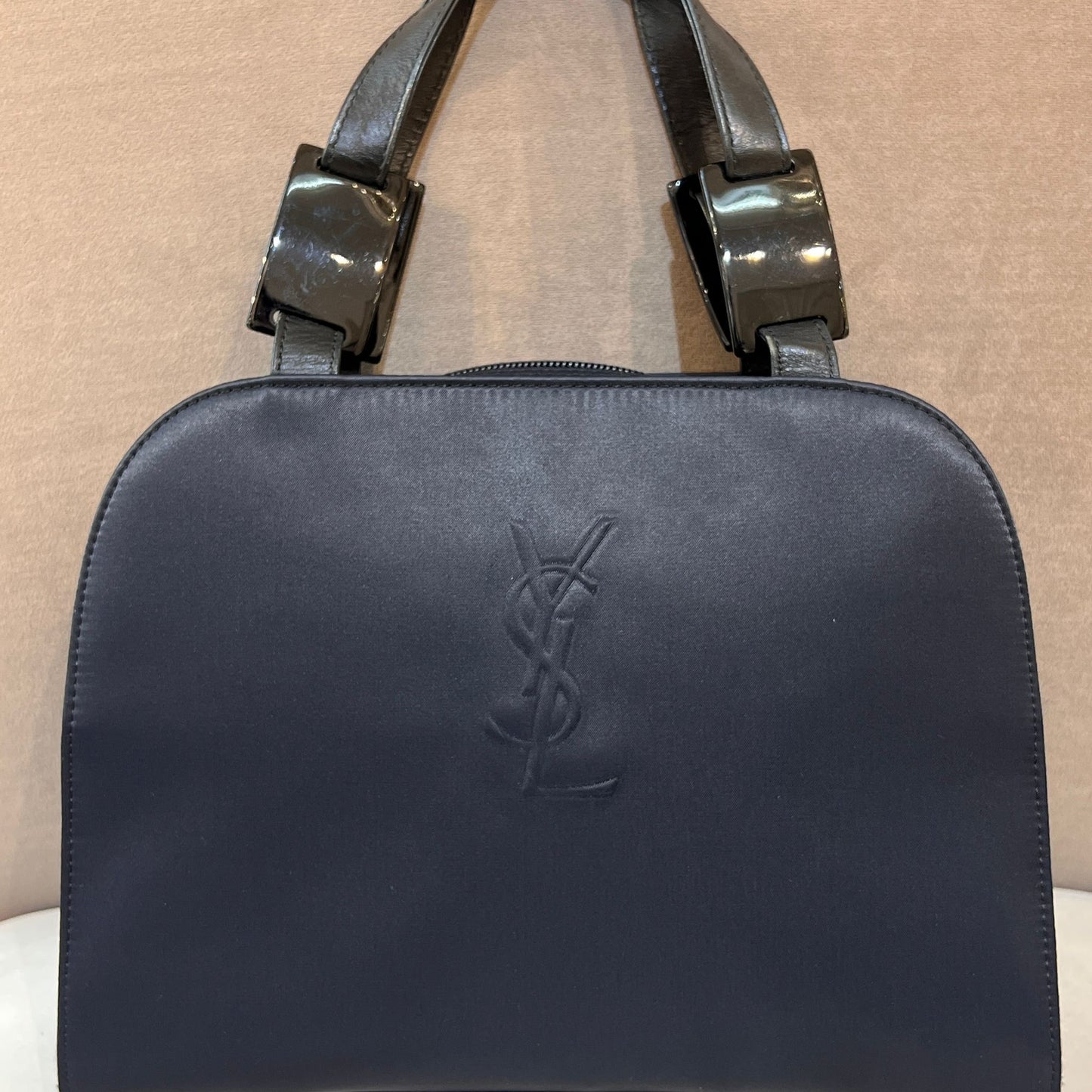 Yves Saint Laurent Vintage Black Nylon Top Handle Bag