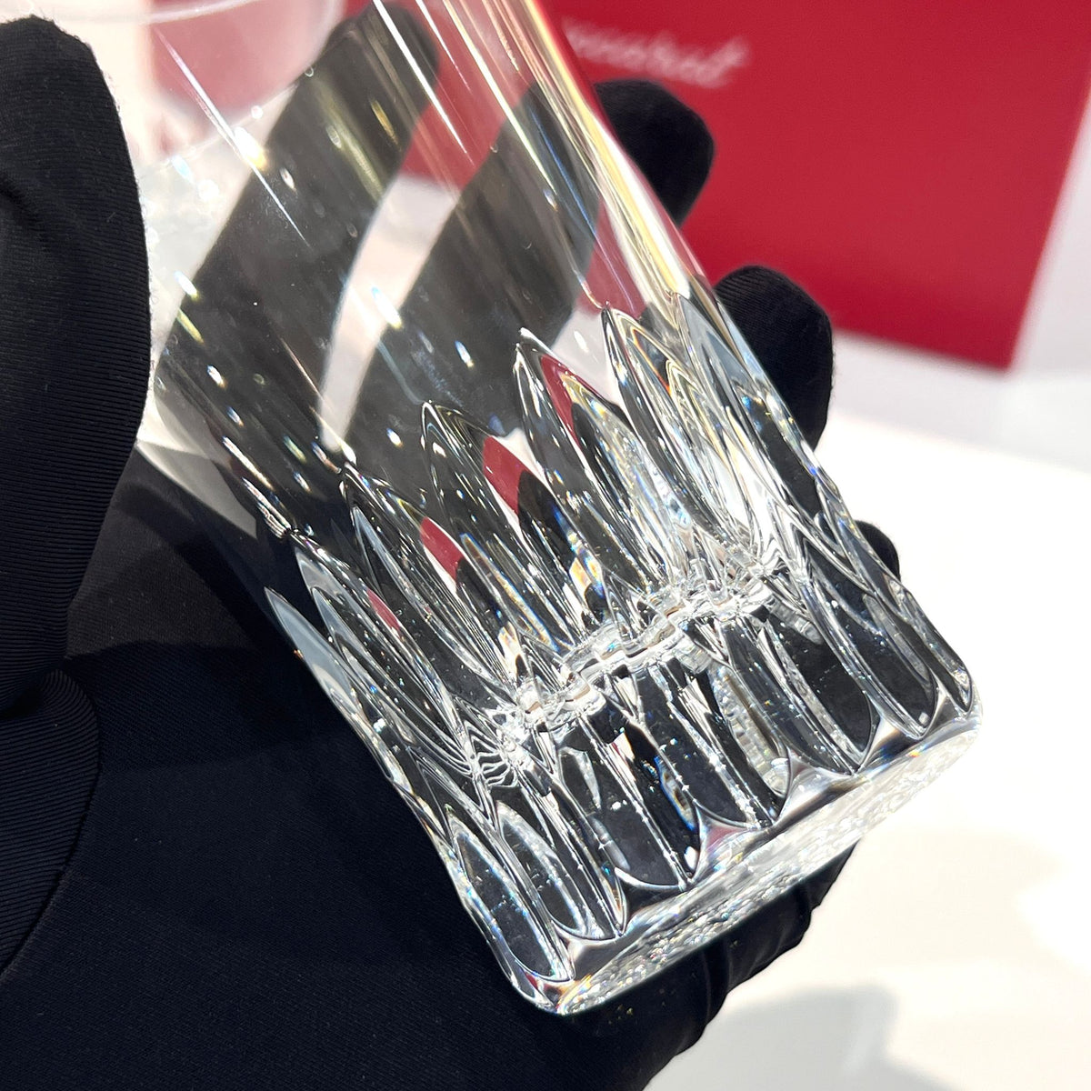 Baccarat cut crystal tumblers and box