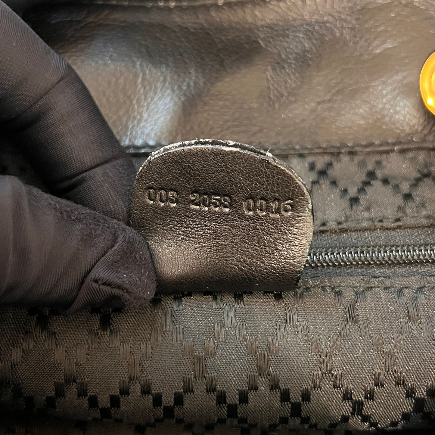 Gucci Vintage Bamboo Black Leather Backpack