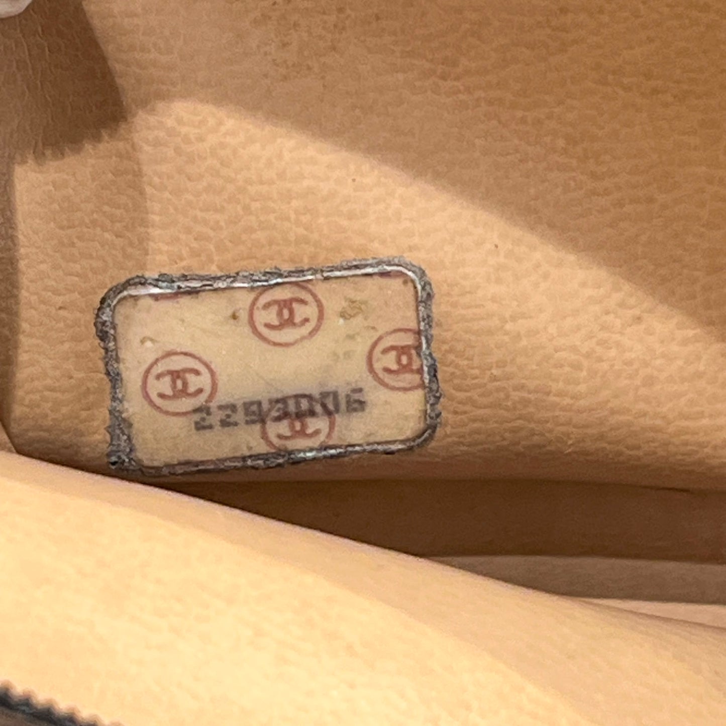 Chanel Vintage Black Caviar Leather Cc Zip Pouch