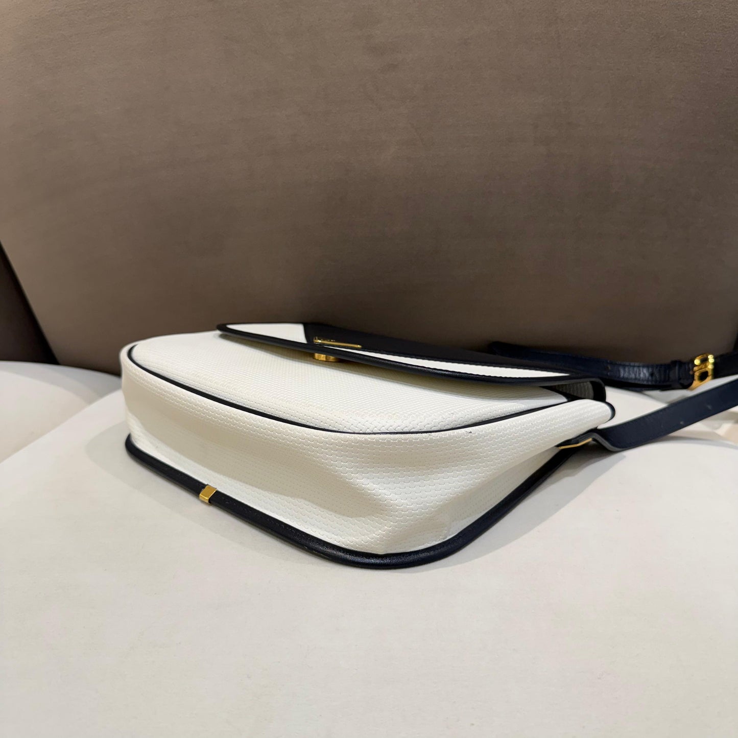 Yves Saint Laurent Vintage Cassandra Monochrome Shoulder Bag