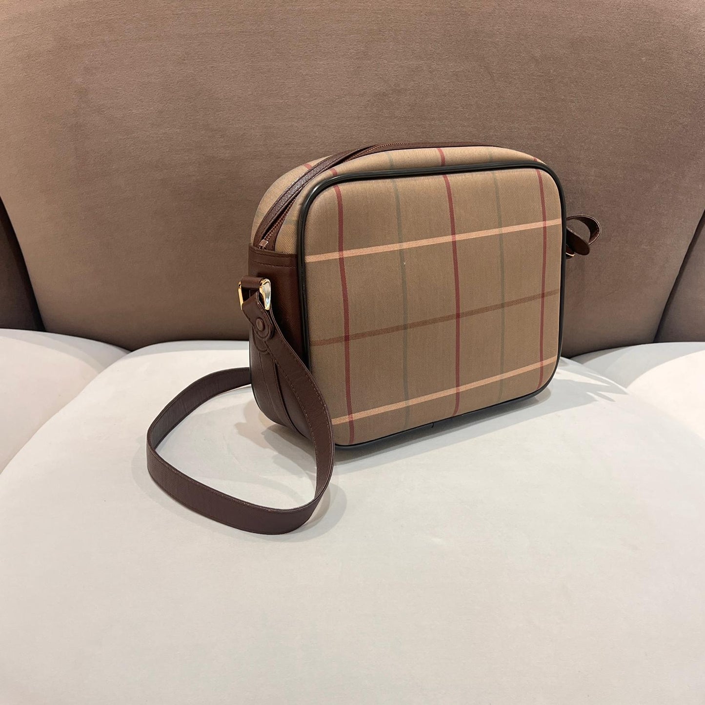 Burberry Vintage Nova Check Canvas Shoulder Bag