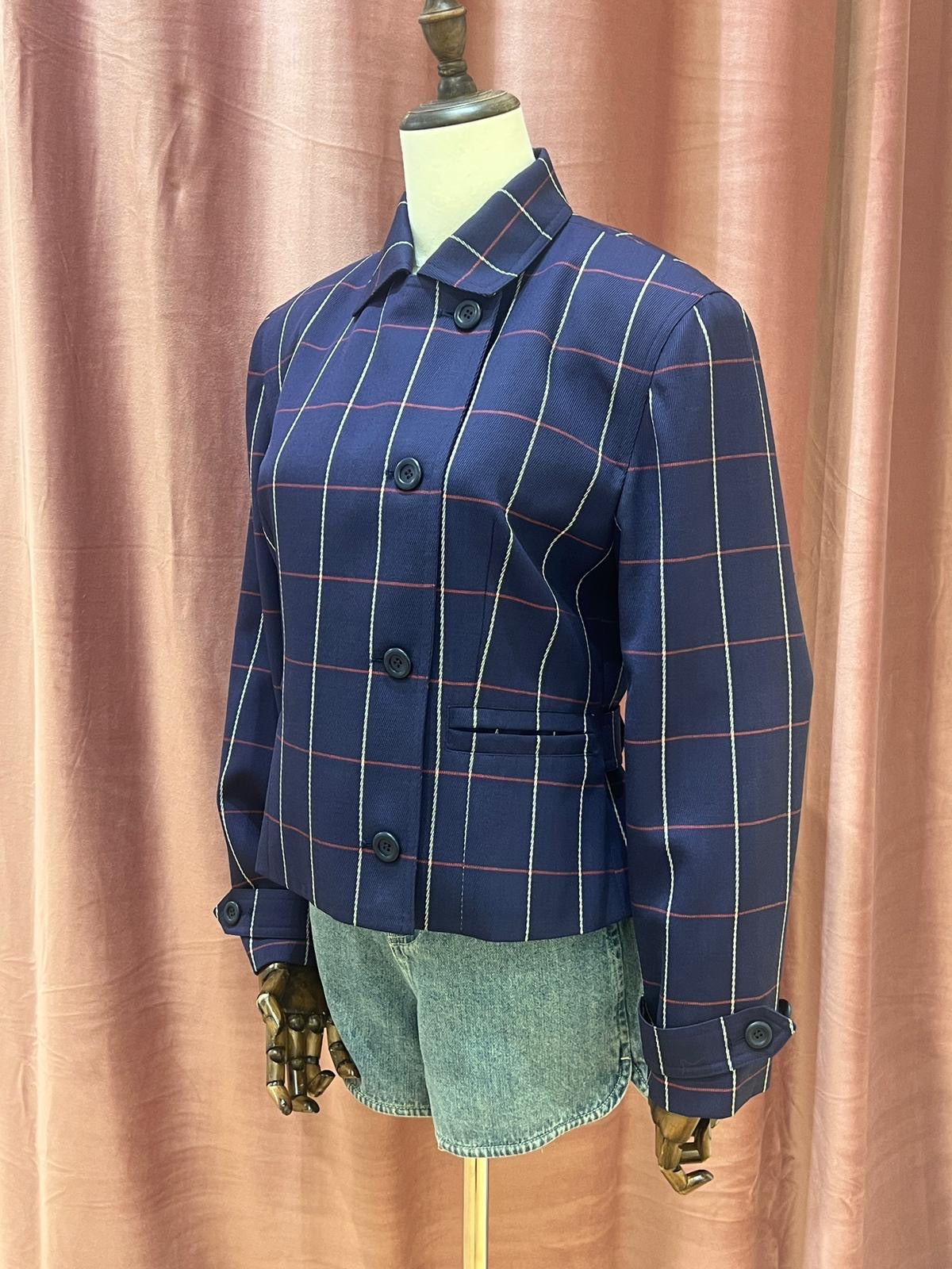 Christian Dior Vintage Christian Dior Sports Navy Check Blazer