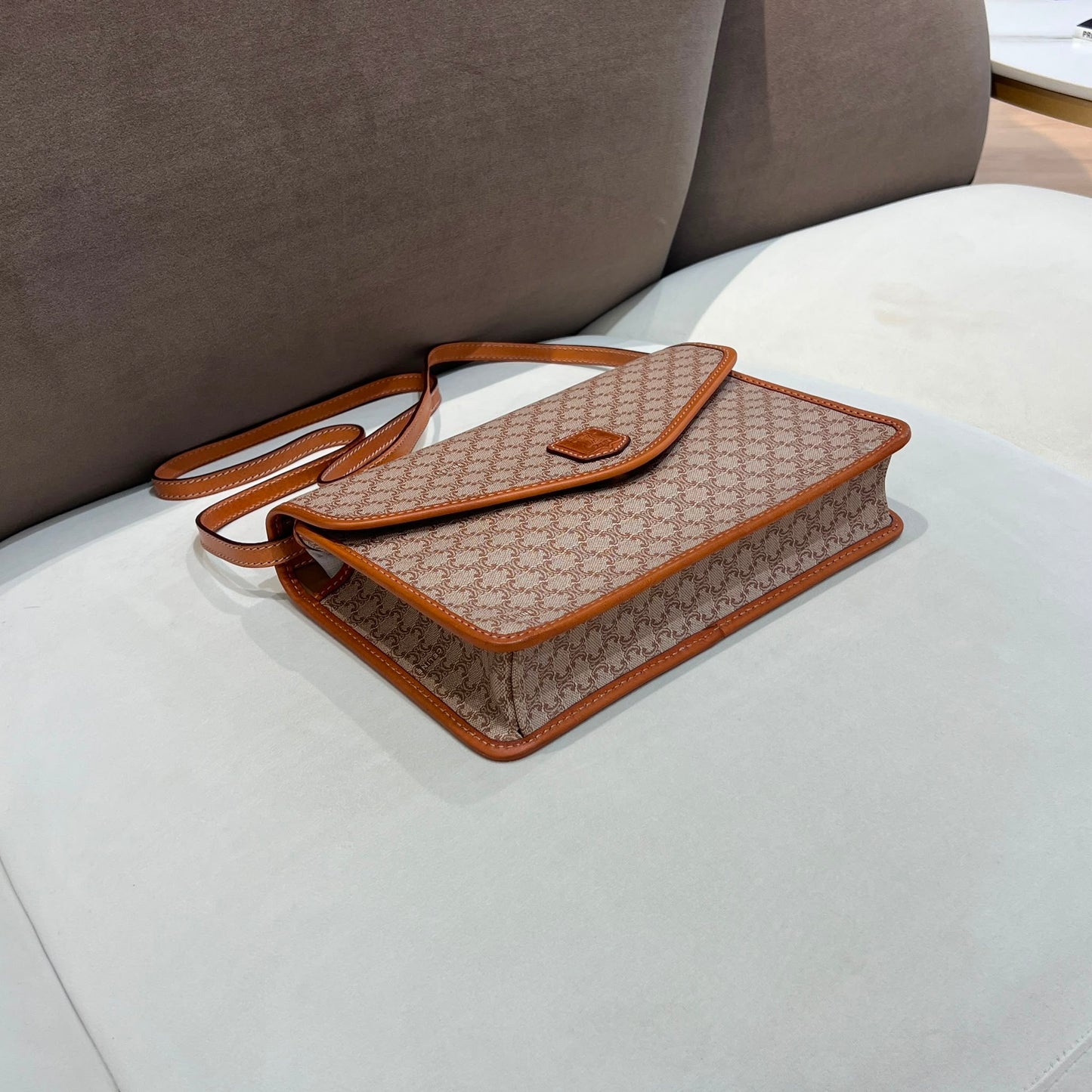Celine Vintage Macadam Monogram Canvas Shoulder Bag