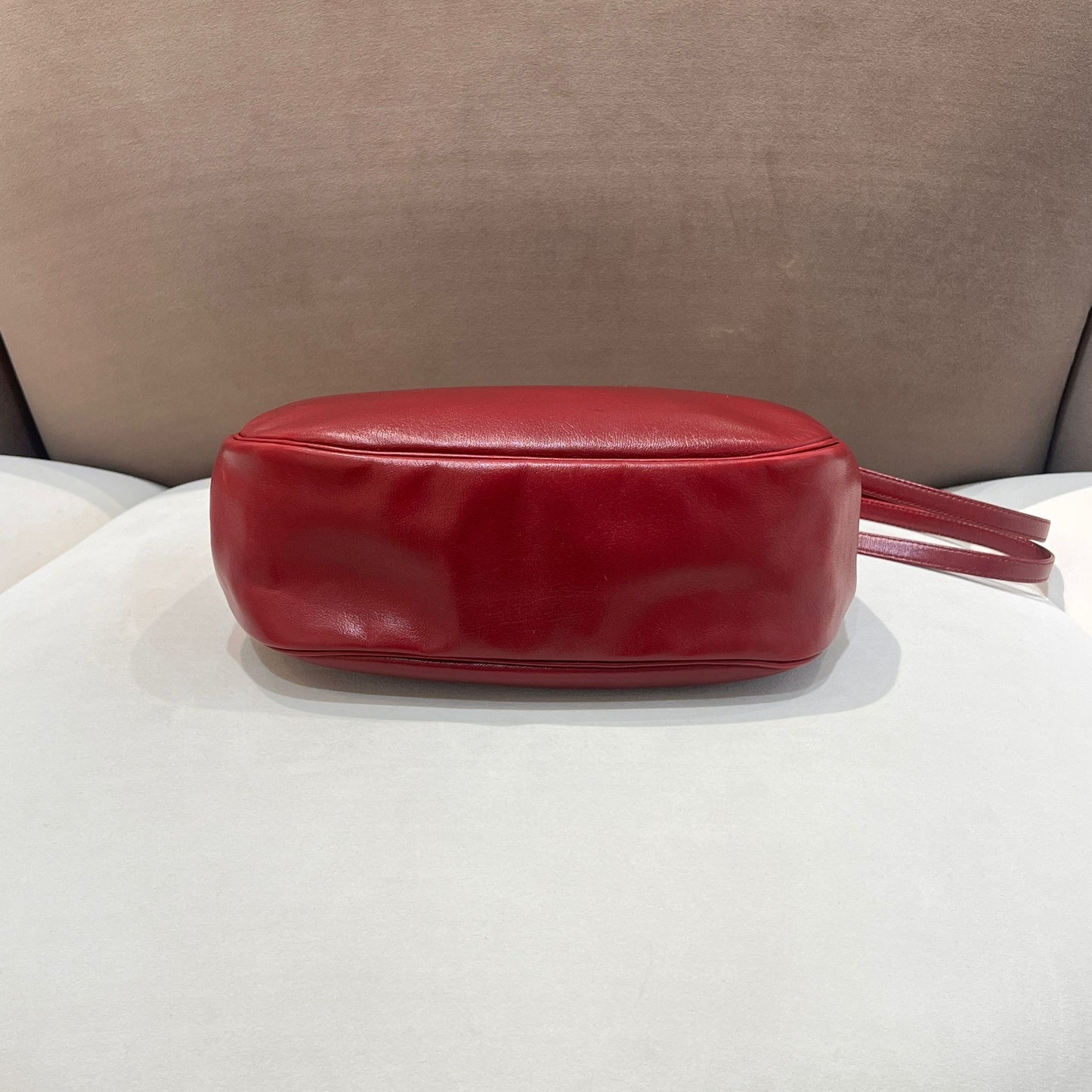 Christian Dior Vintage Burgundy Calfskin Cd Shoulder Bag