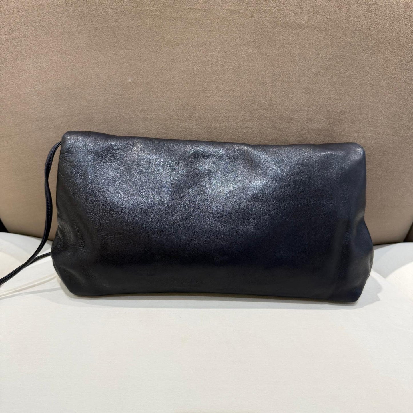 Loewe Vintage Anagram Nappa Leather Navy Shoulder Bag