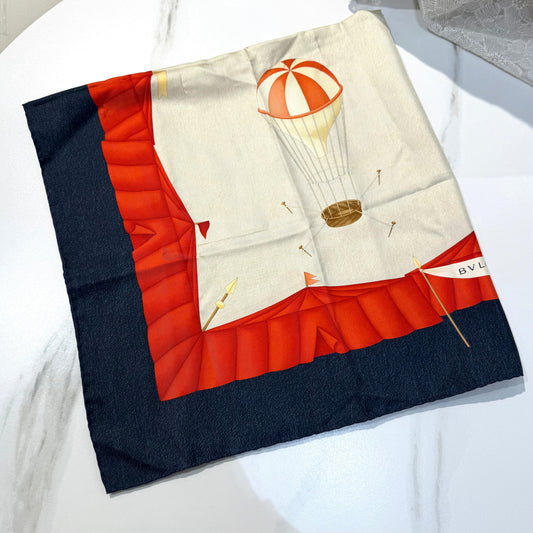 Bvlgari Vintage Printed Silk Scarf 88 X 88 Cm