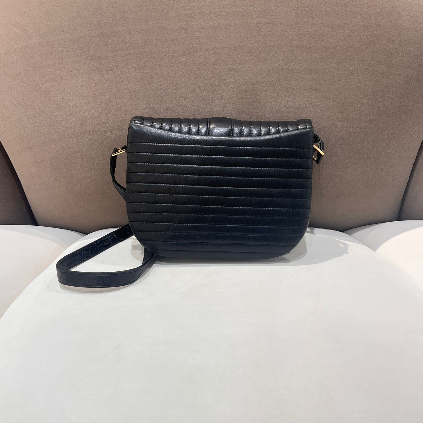 Givenchy Vintage Black Quilted Leather 4G Logo Flap Shoulder Bag