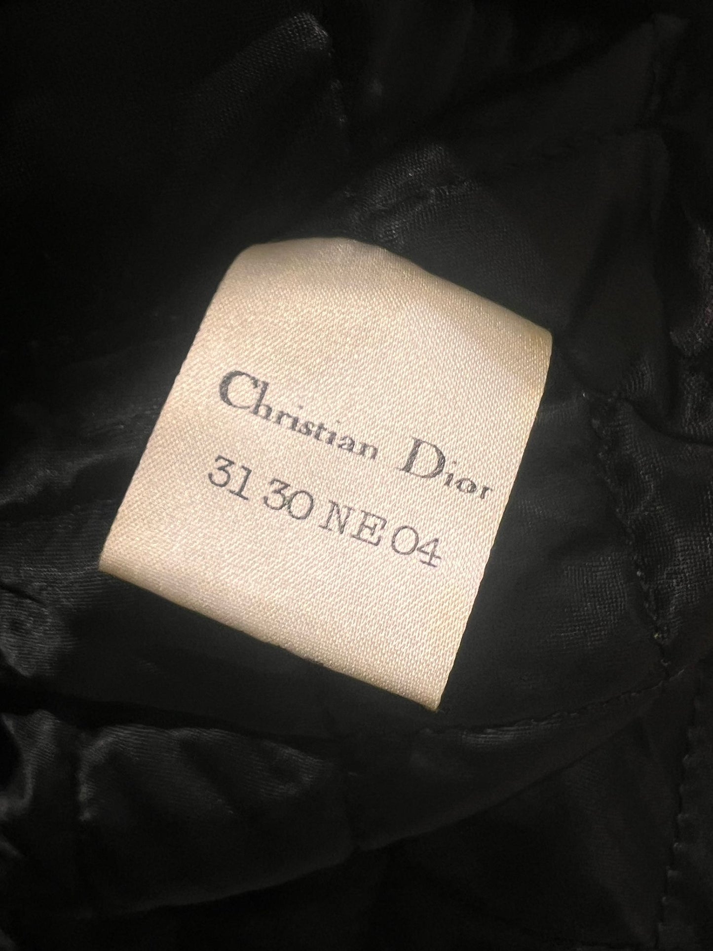 Christian Dior Vintage Miss Dior Black Crocodile-embossed Coat with Fur Trim Cuffs