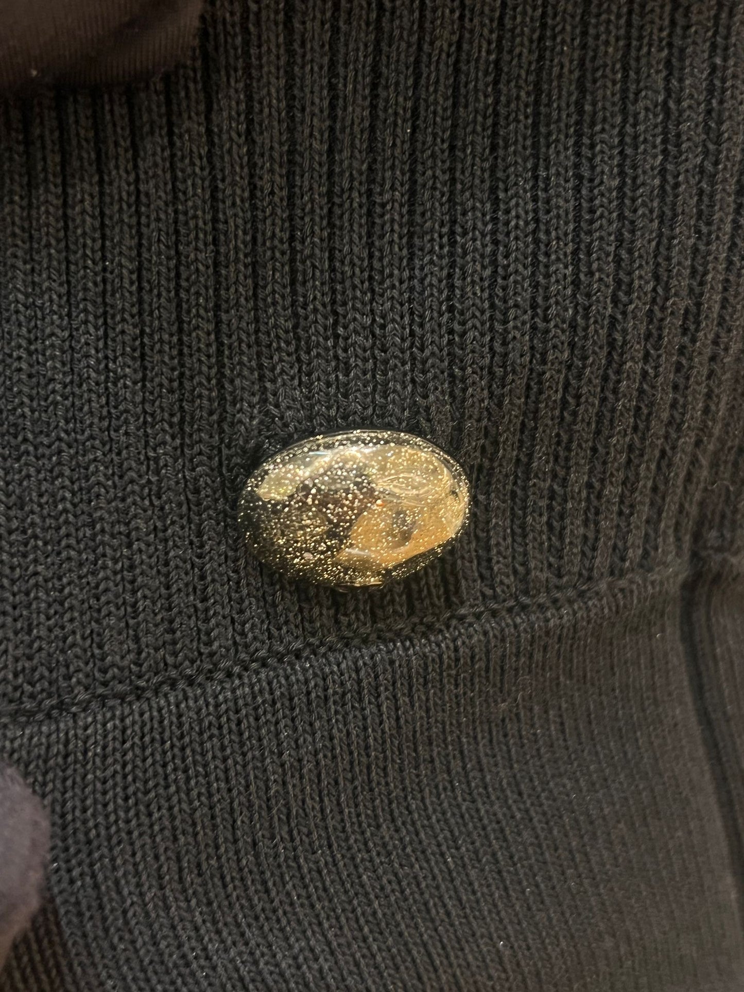 Chanel Vintage Black Sleeveless Knit Structured Flared Dress