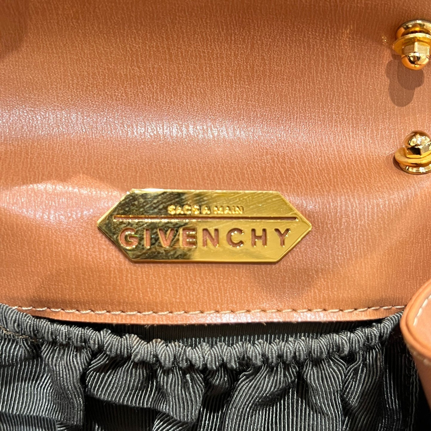 Givenchy Vintage Brown Structured Top Handle Bag