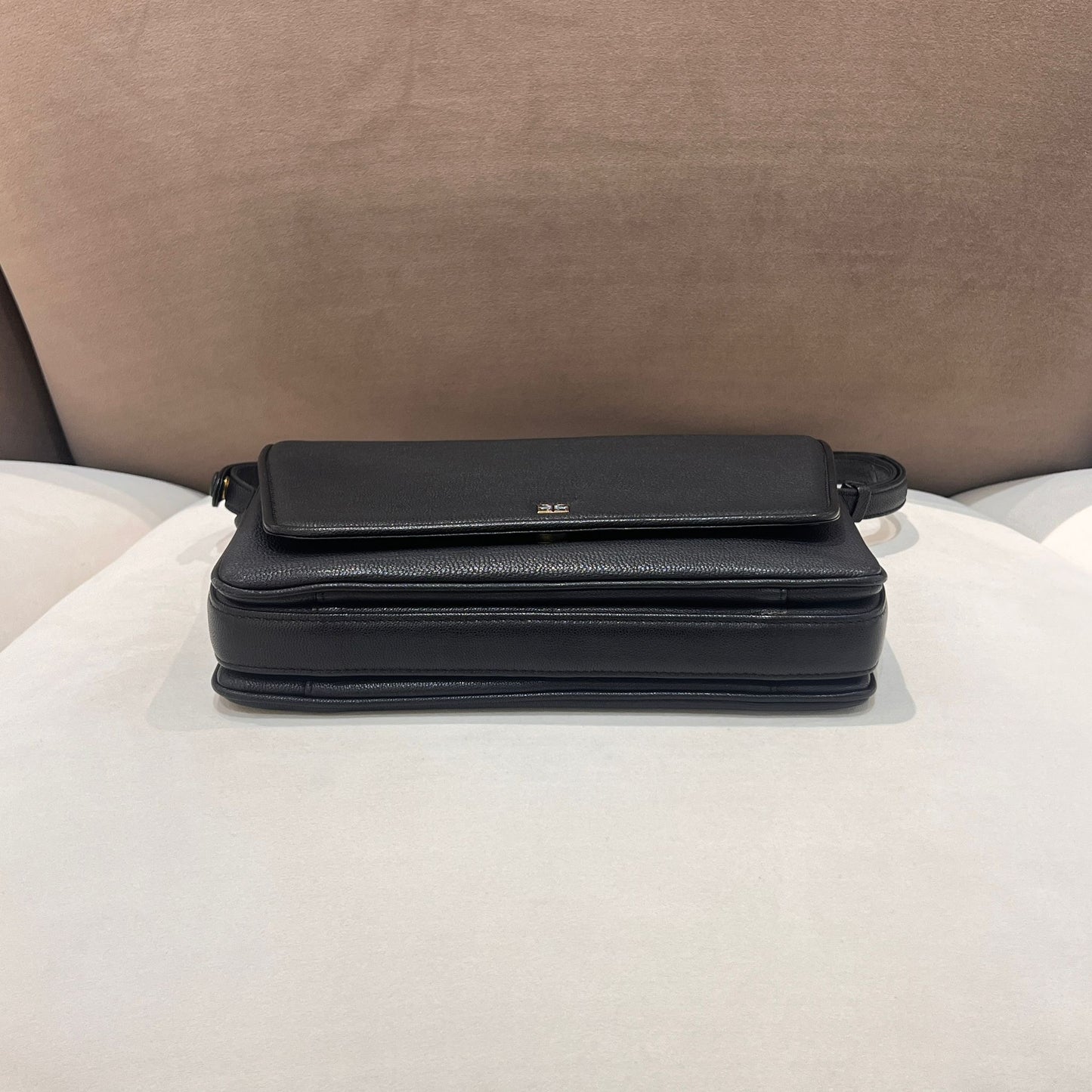 Givenchy Vintage Black Leather 4G Logo Slim Shoulder Bag