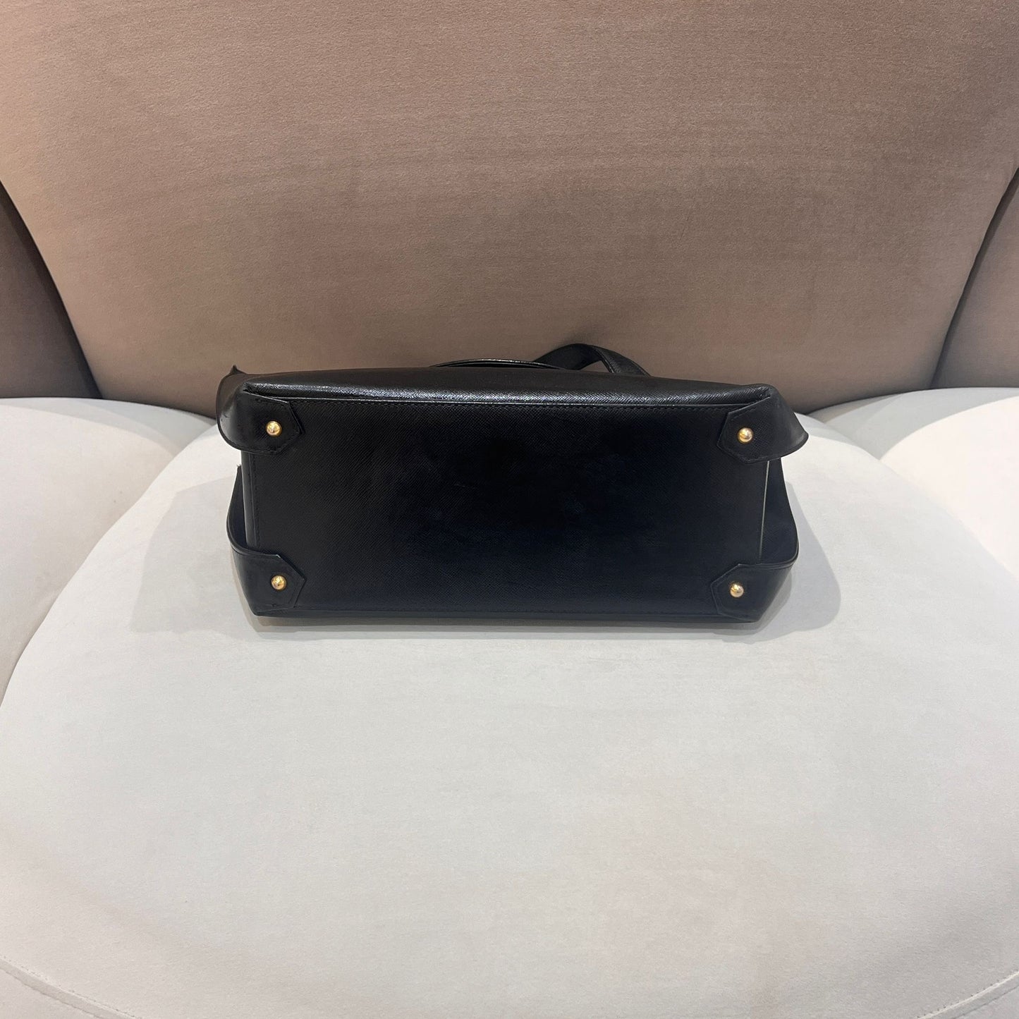 Givenchy Vintage Black Leather Flap Top Handle Shoulder Handbag