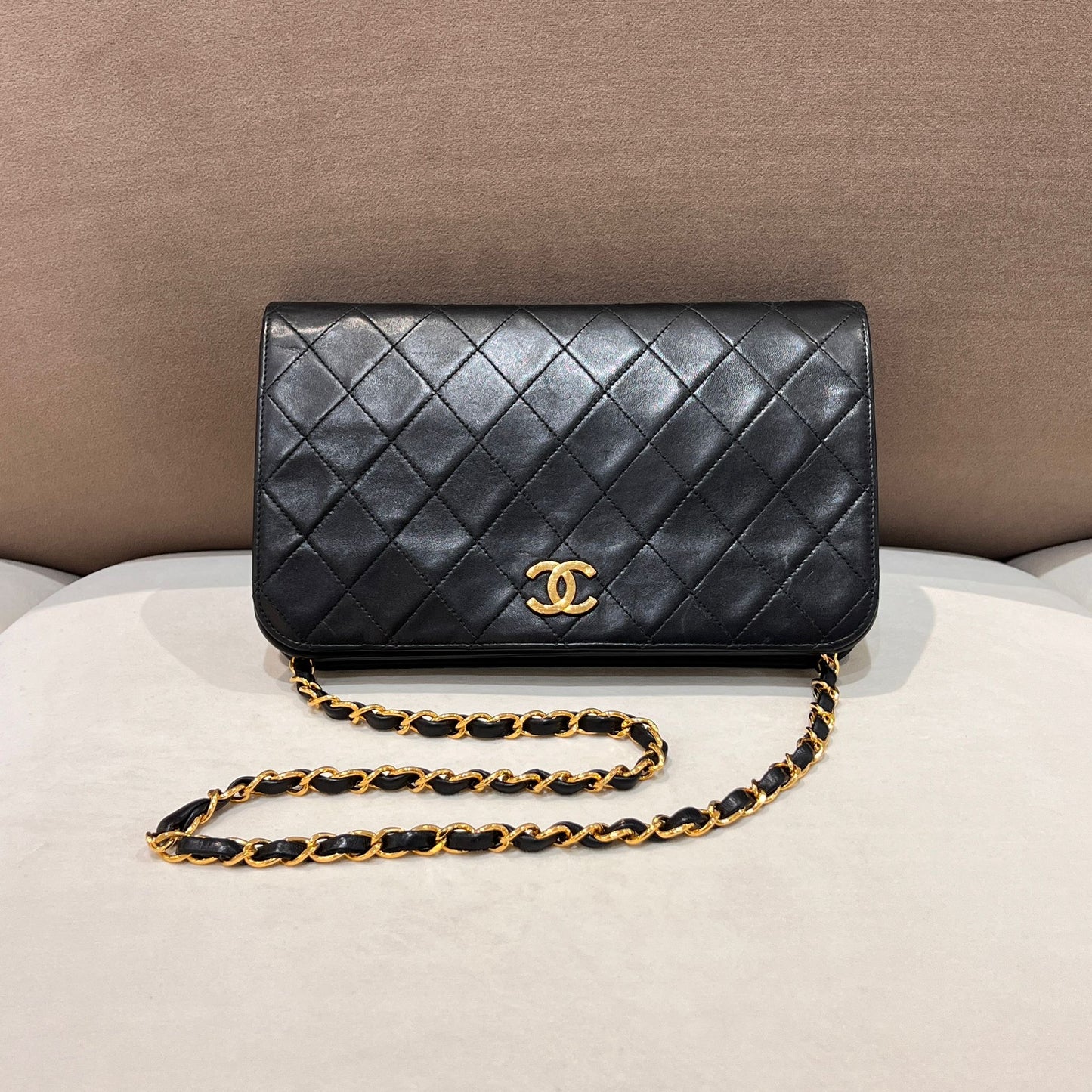 Chanel Vintage Matelassé Full Flap Shoulder Bag