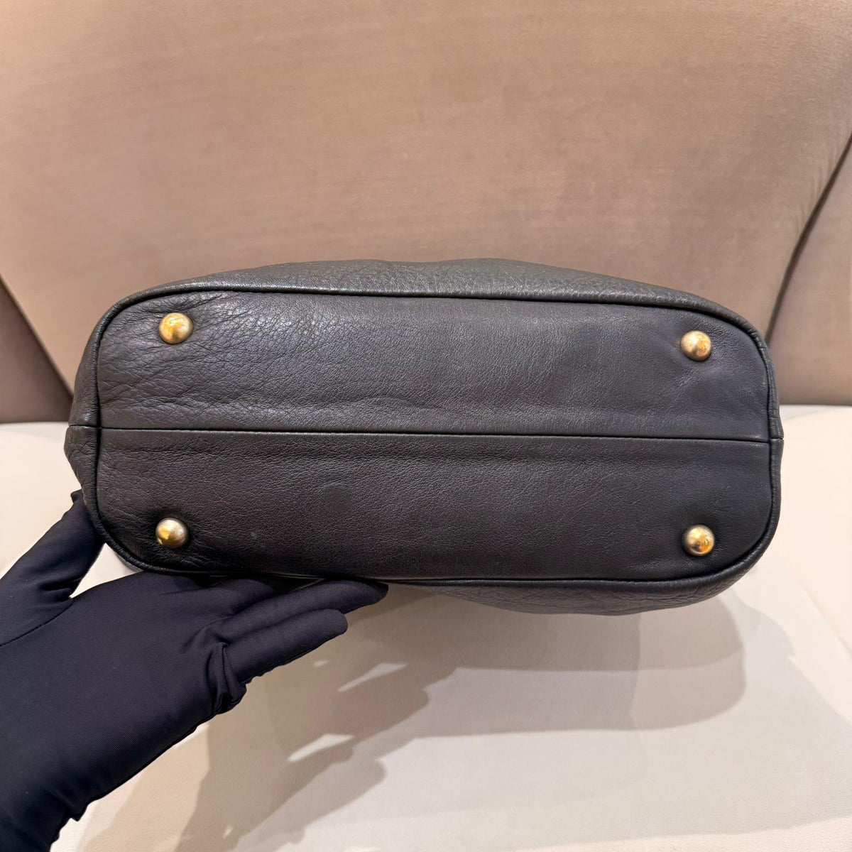 Chloé Vintage Black Pebbled Leather 2-Way Shoulder Bag – detail view 6
