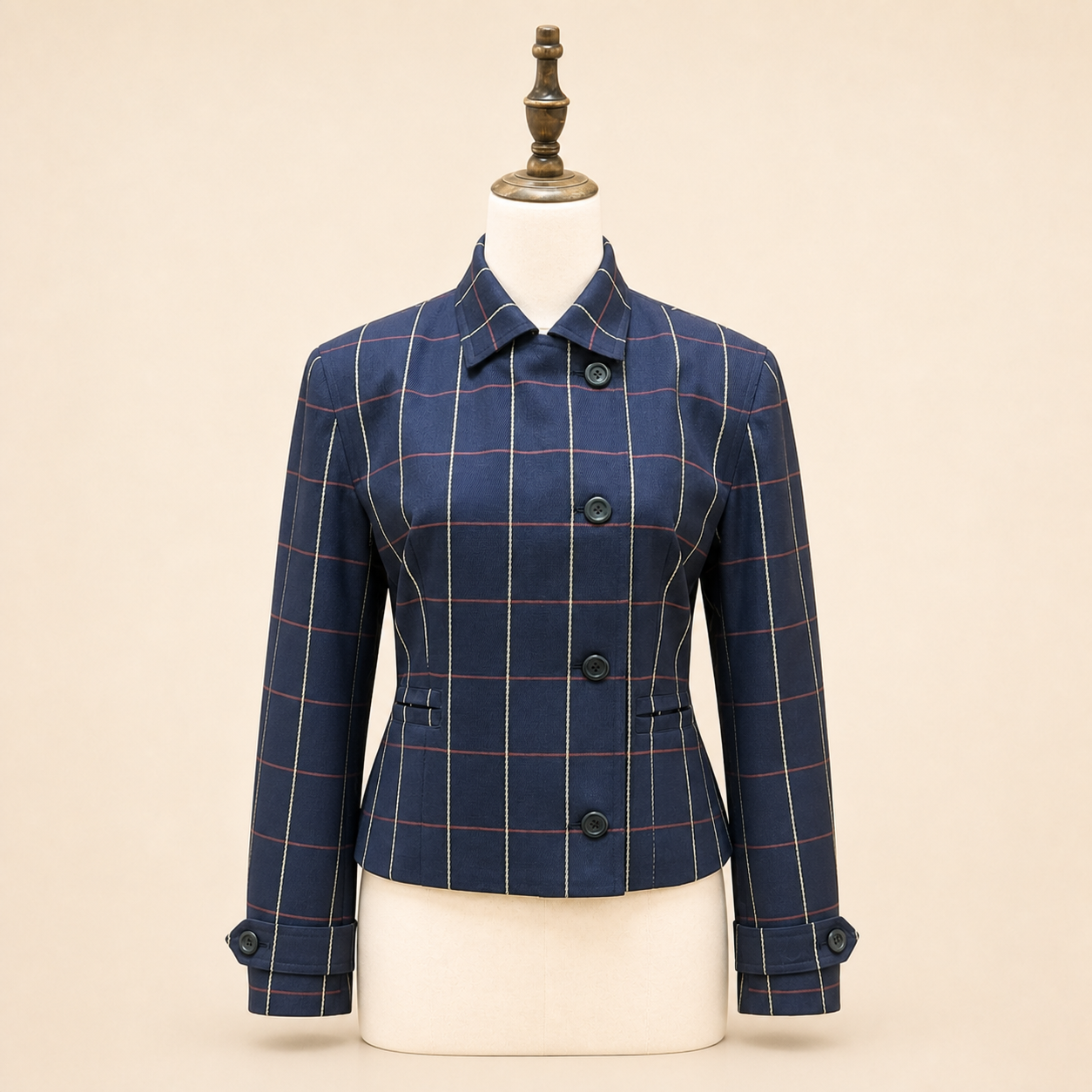 Christian Dior Sports vintage navy check blazer – front cover