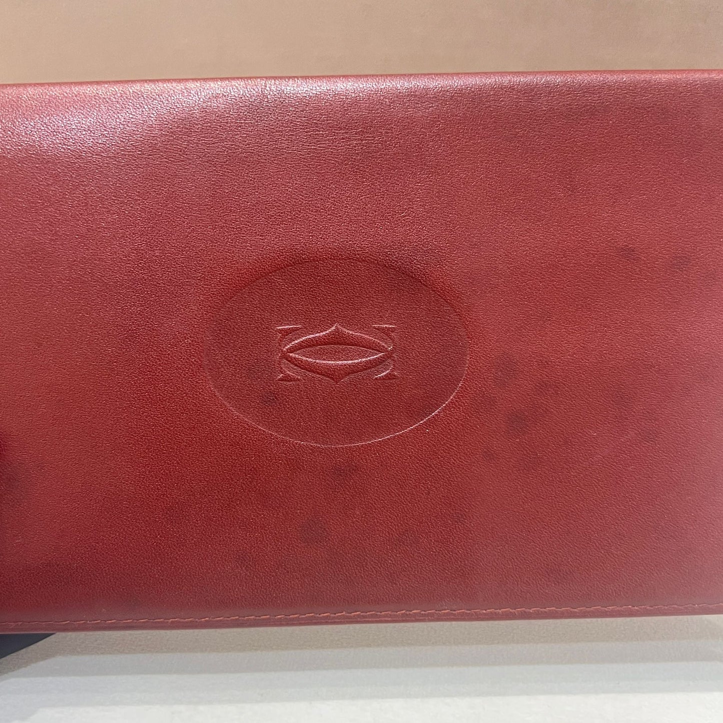 Cartier Vintage Must De Cartier Brown Leather Long Wallet With Card