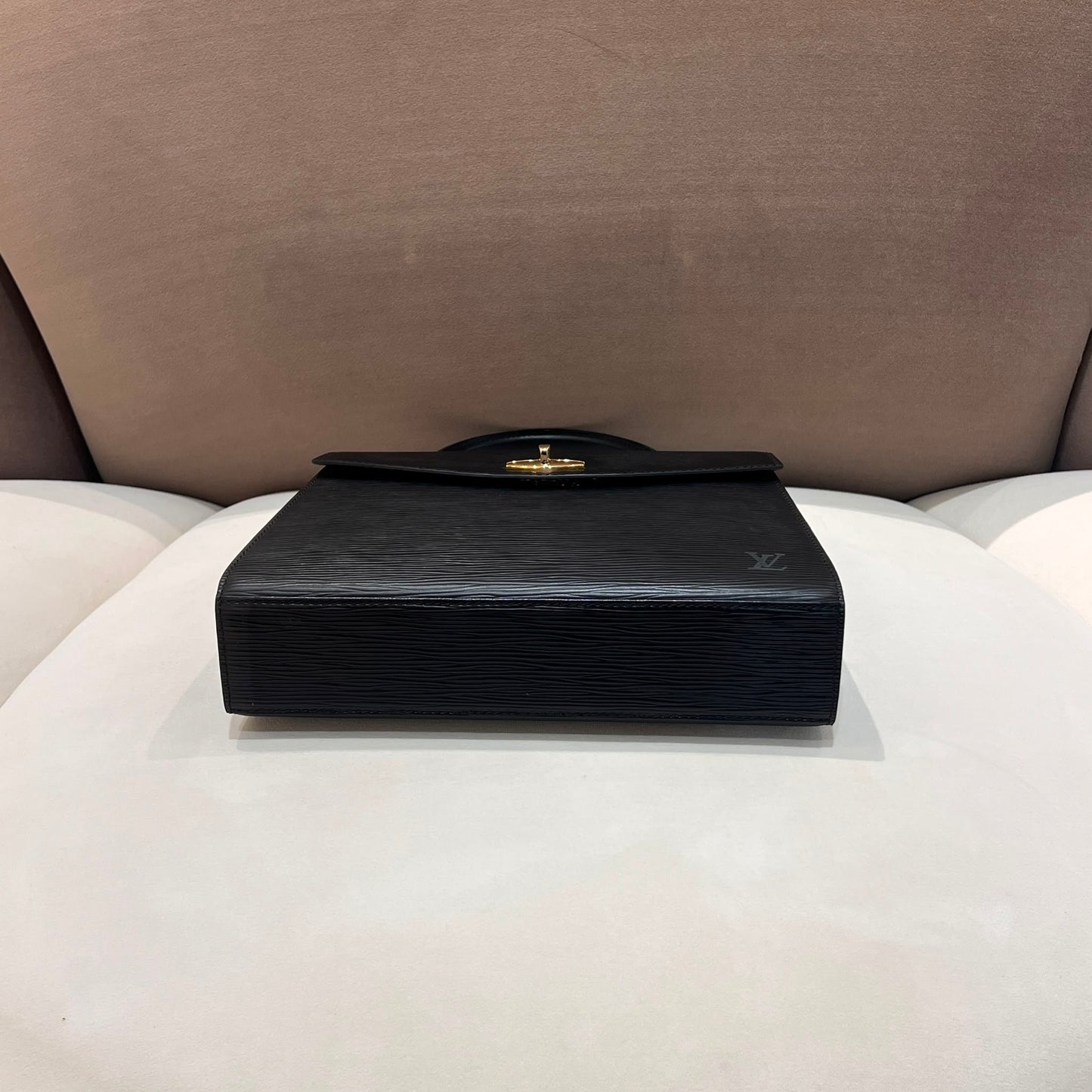 Louis Vuitton Vintage Black Epi Malesherbes Top Handle Handbag