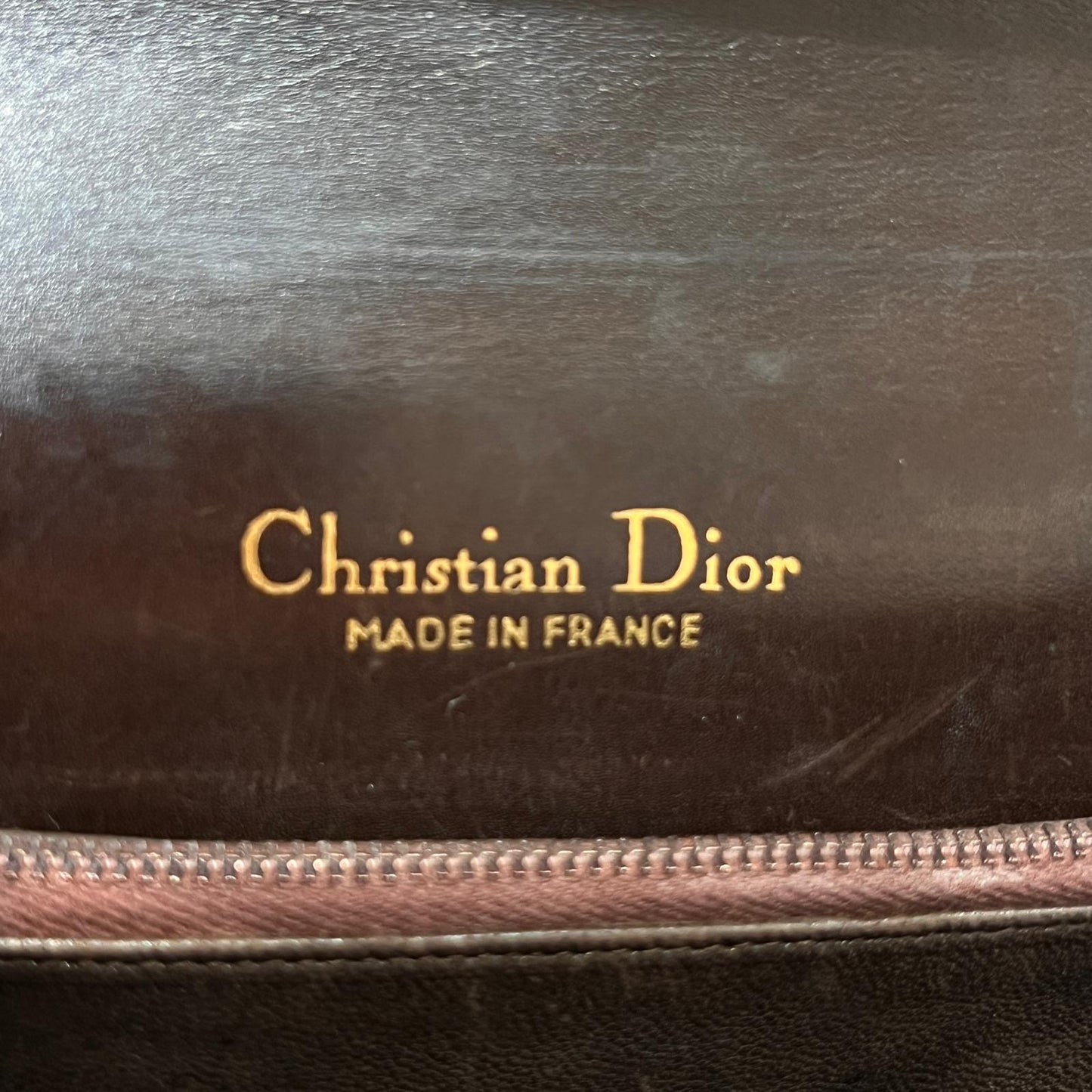 Christian Dior Vintage Crocodile-Embossed Brown G-Clasp Handbag