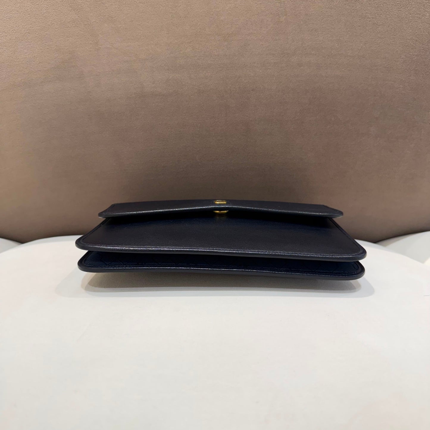 Christian Dior Vintage Black Leather Chain Shoulder Bag