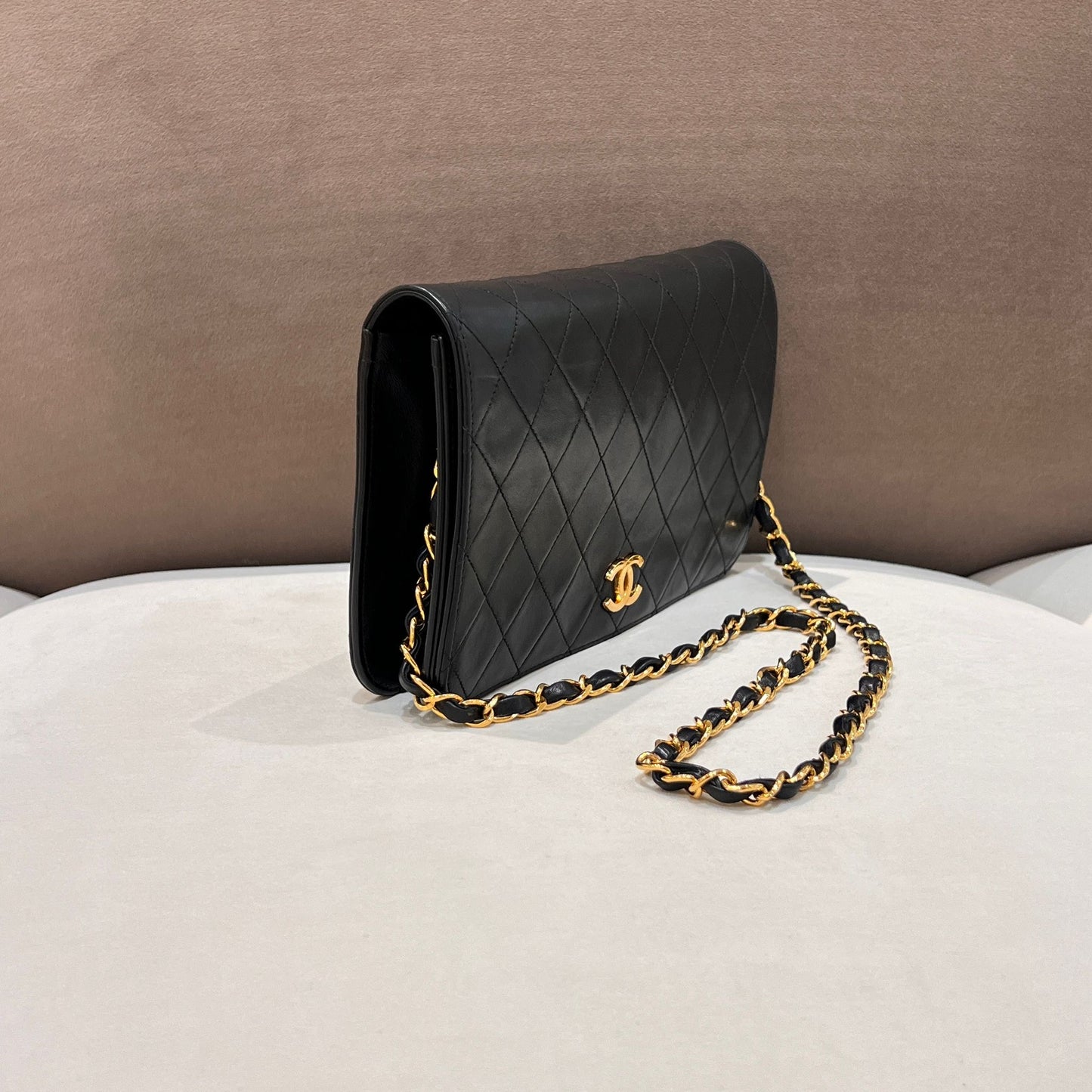 Chanel Vintage Matelassé Full Flap Shoulder Bag