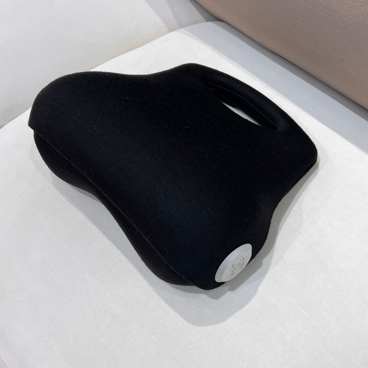 Chanel Vintage Black Hip Bag Sculptural Minimalist Design