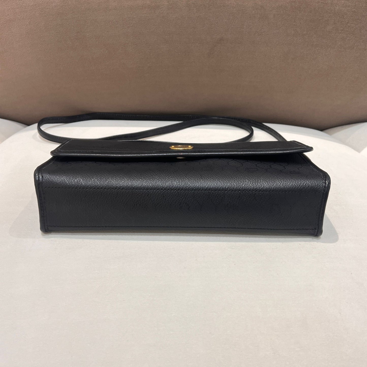 Christian Dior Vintage Honeycomb Black Shoulder Bag