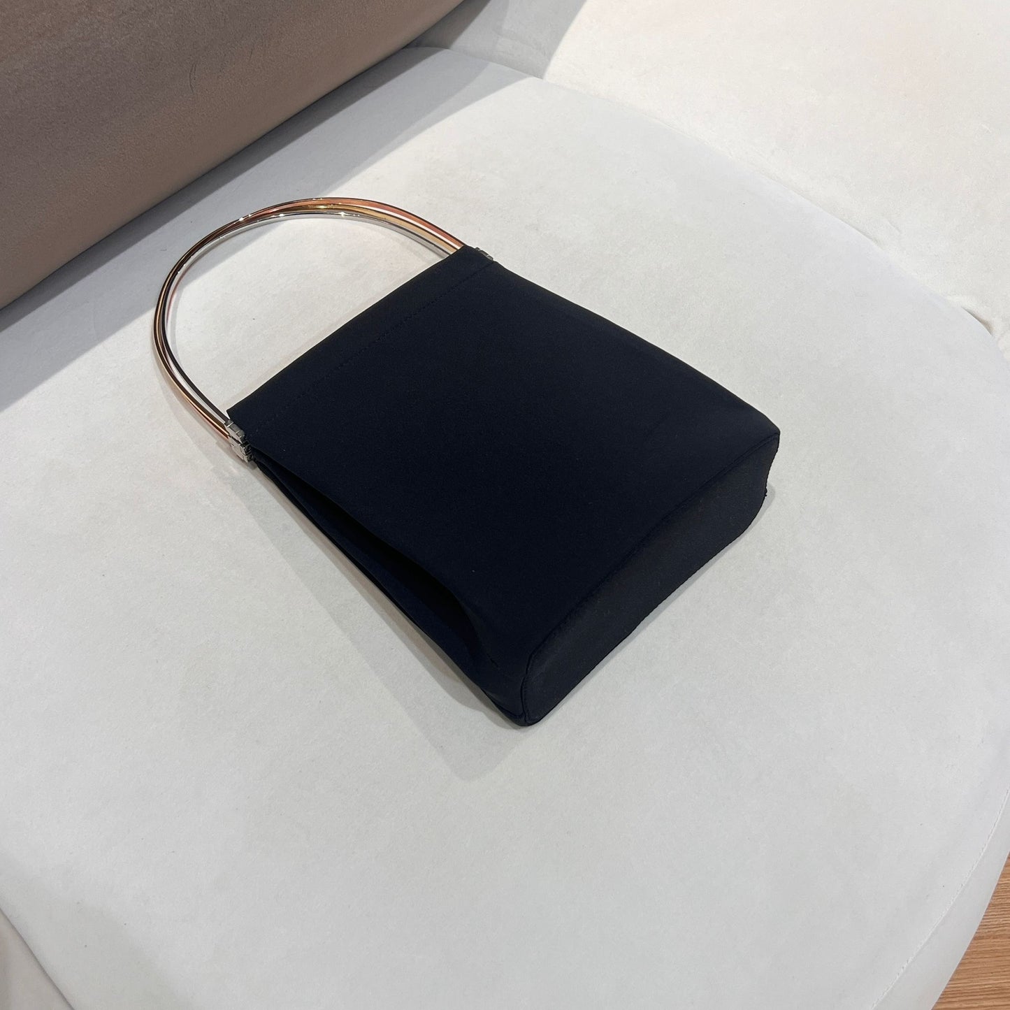Cartier Vintage Trinity Black Cotton Bucket Handbag