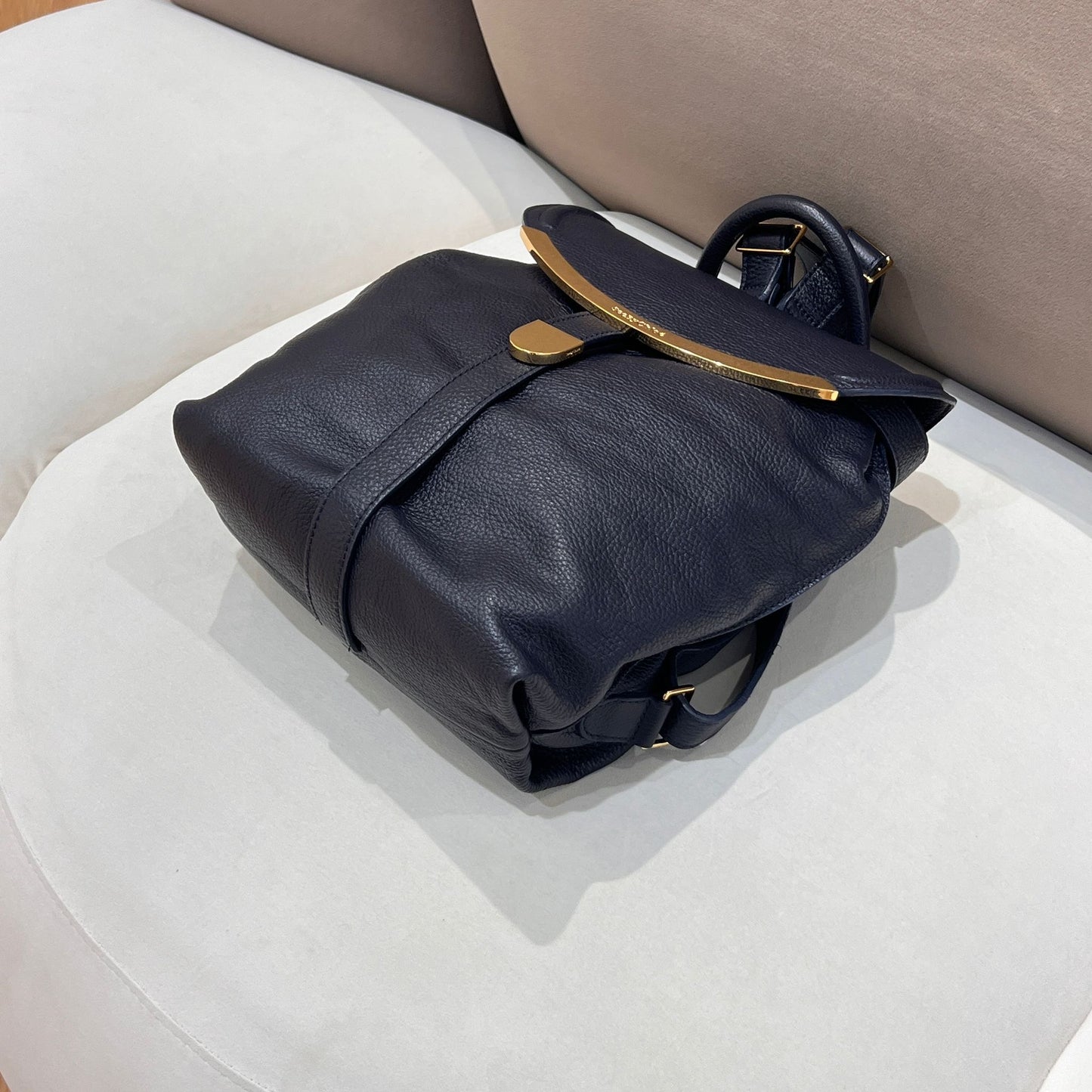 See By Chloé Vintage Black Leather Curved Hardware Backpack