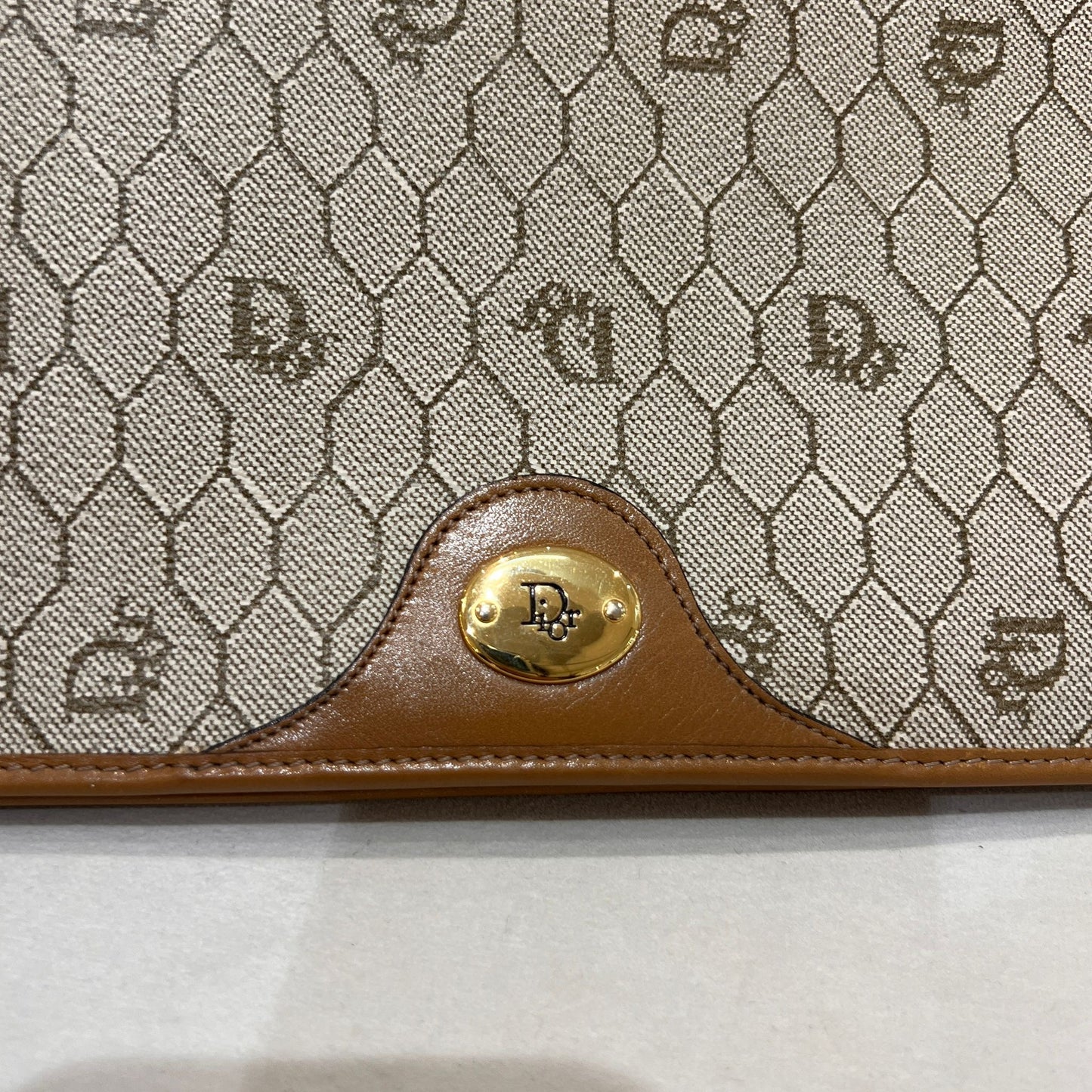 Dior Vintage Honeycomb Golden Chain Shoulder Bag