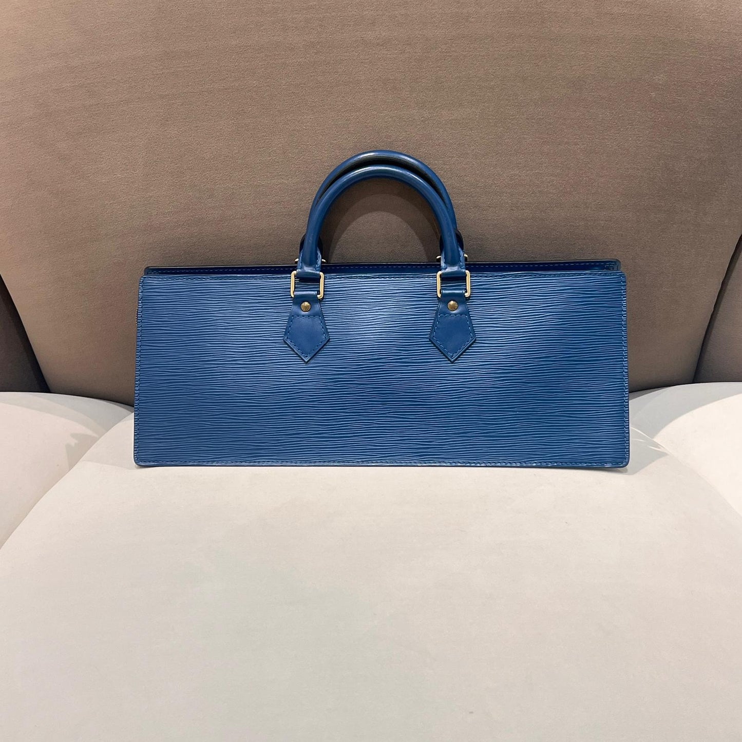 Louis Vuitton Vintage Epi Sac Triangle Toledo Blue Handbag
