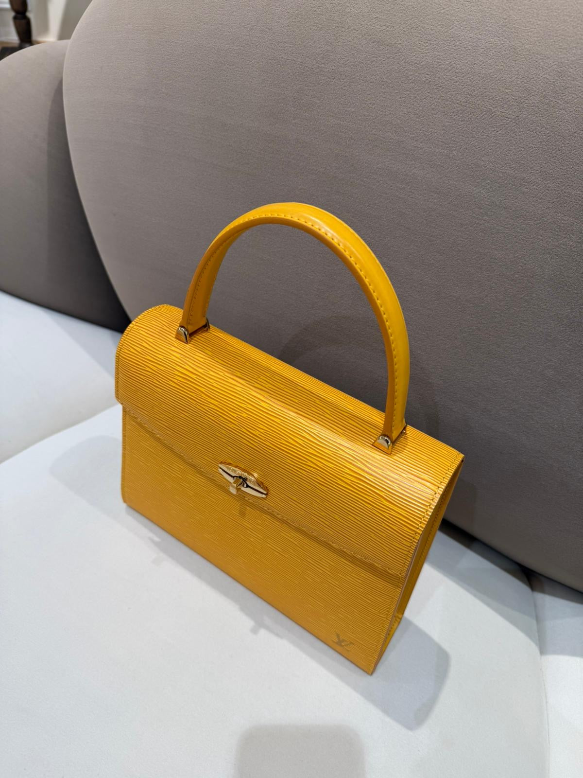 Louis Vuitton Vintage Epi Malesherbes Tassili Yellow Handbag