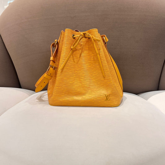 Louis Vuitton Vintage Epi Petit Noe Yellow Leather Shoulder Bag